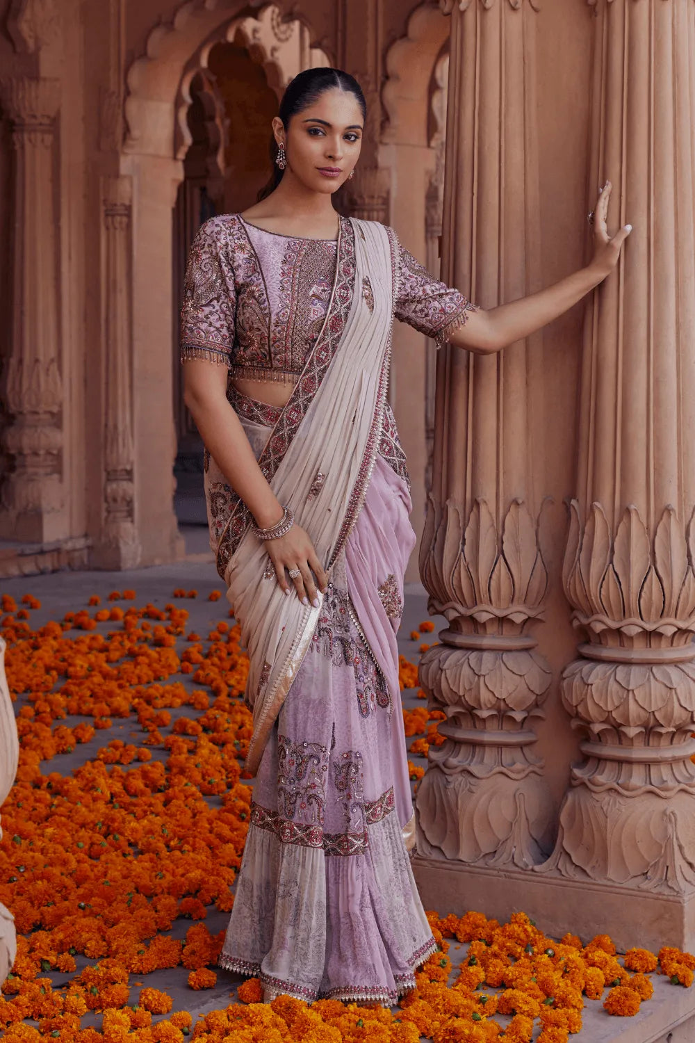 Georgette saree outlet design