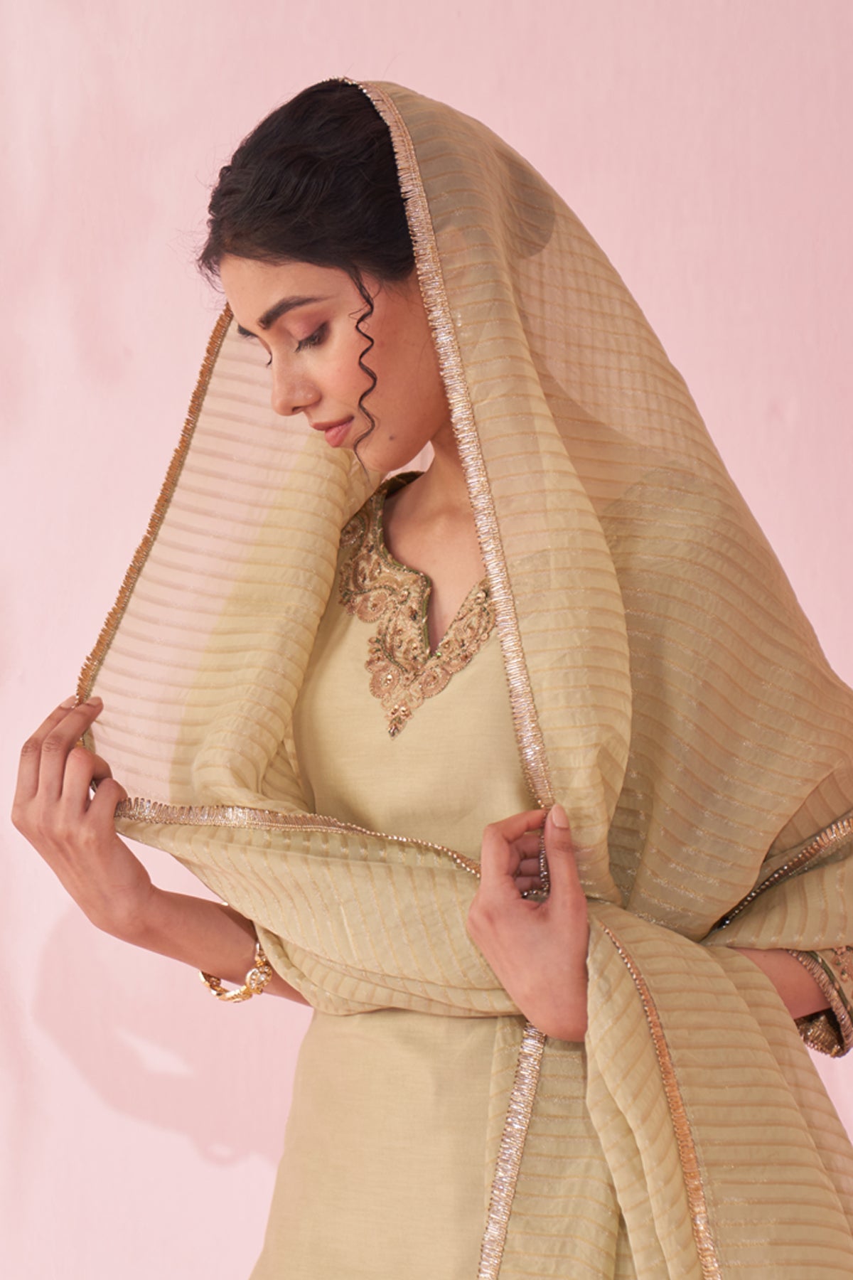 GEHNA GREEN SHARARA SET