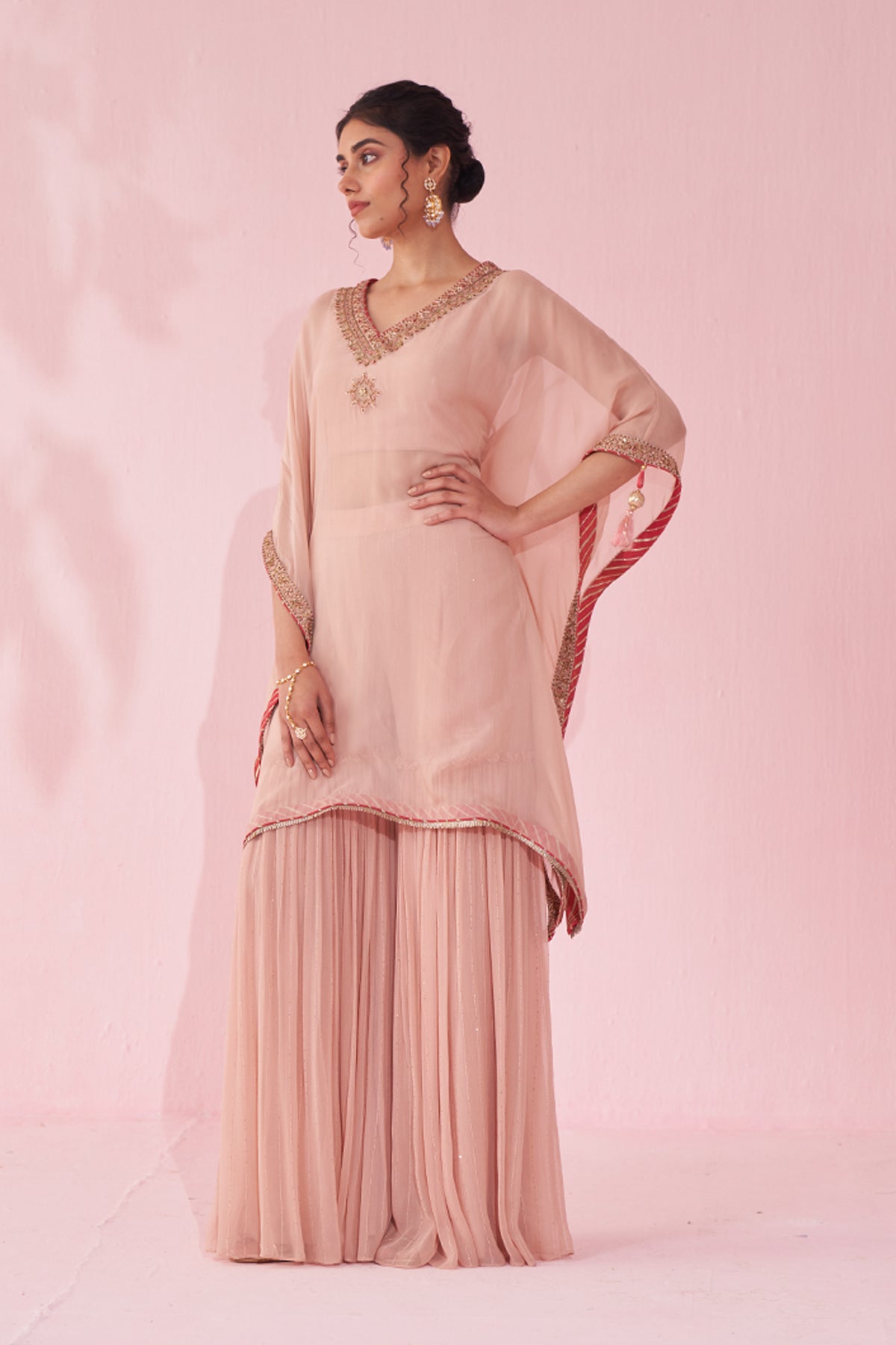 GULBAGH BLUSH PINK KAFTAN SET