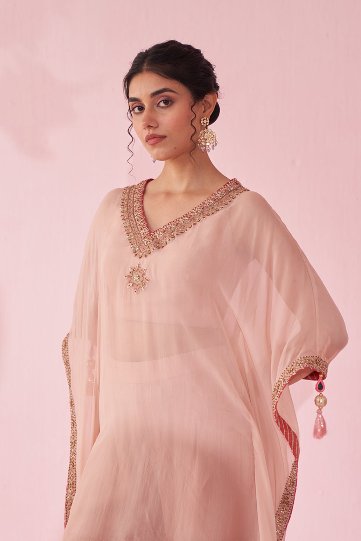 GULBAGH BLUSH PINK KAFTAN SET