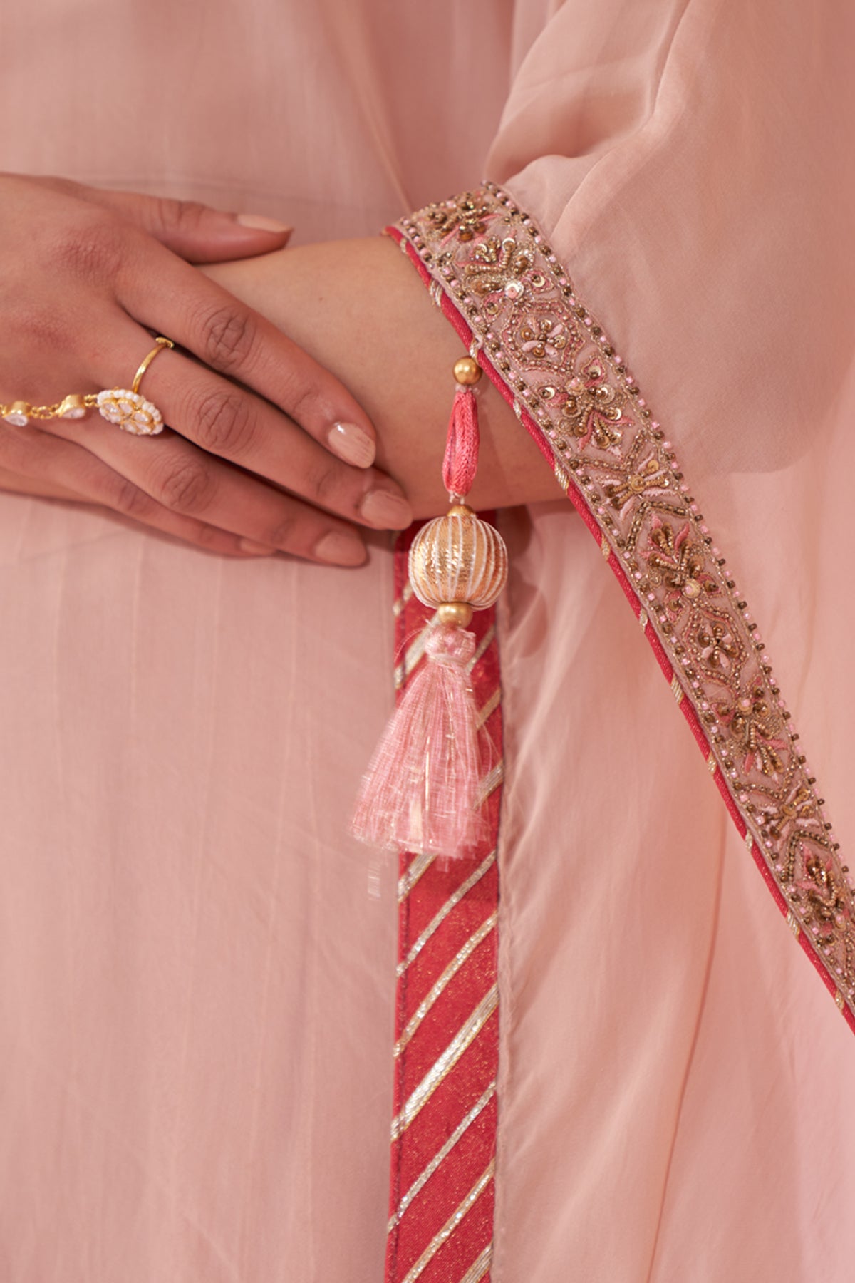 GULBAGH BLUSH PINK KAFTAN SET