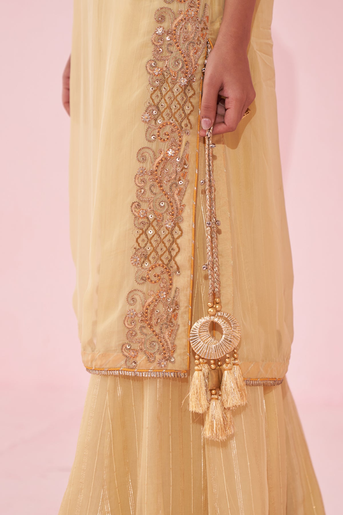 GEETIKA YELLOW SHARARA SET