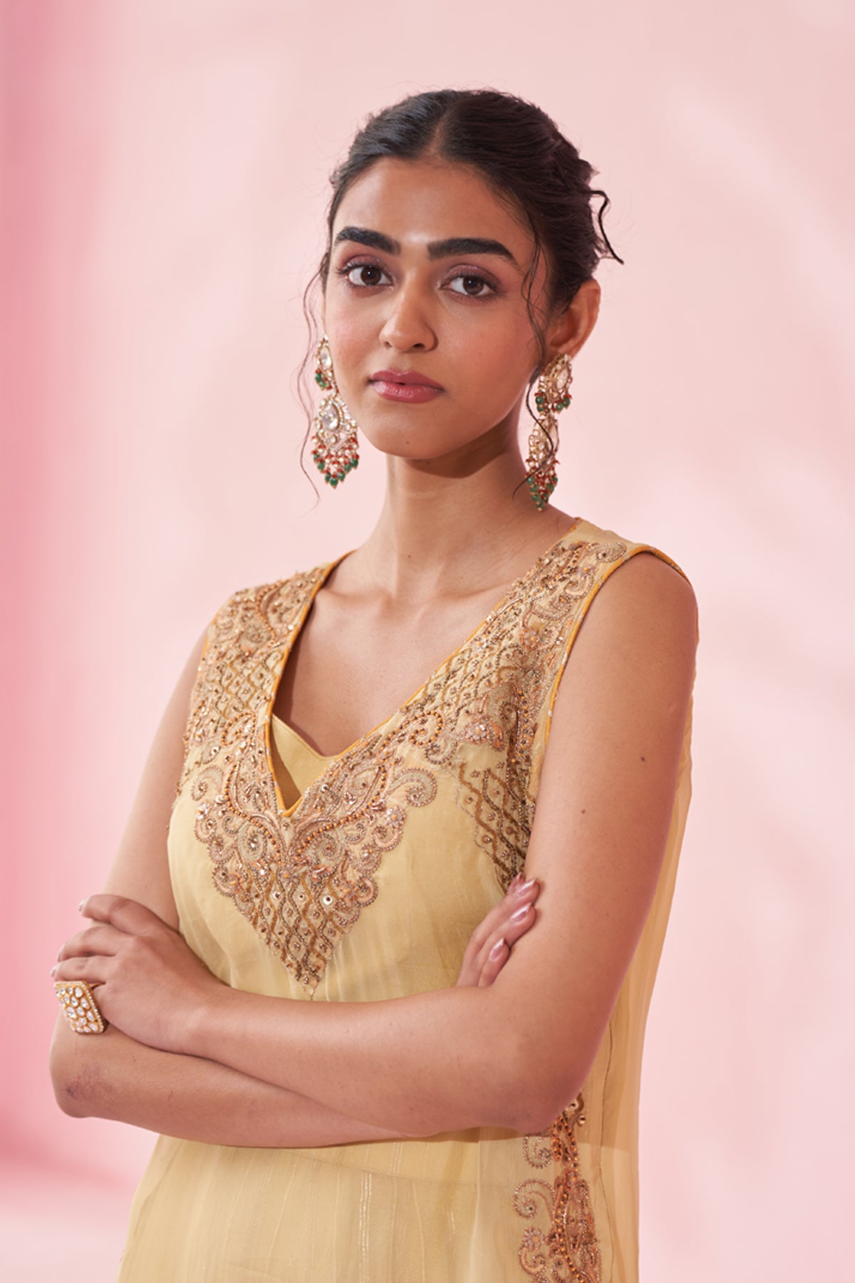 GEETIKA YELLOW SHARARA SET