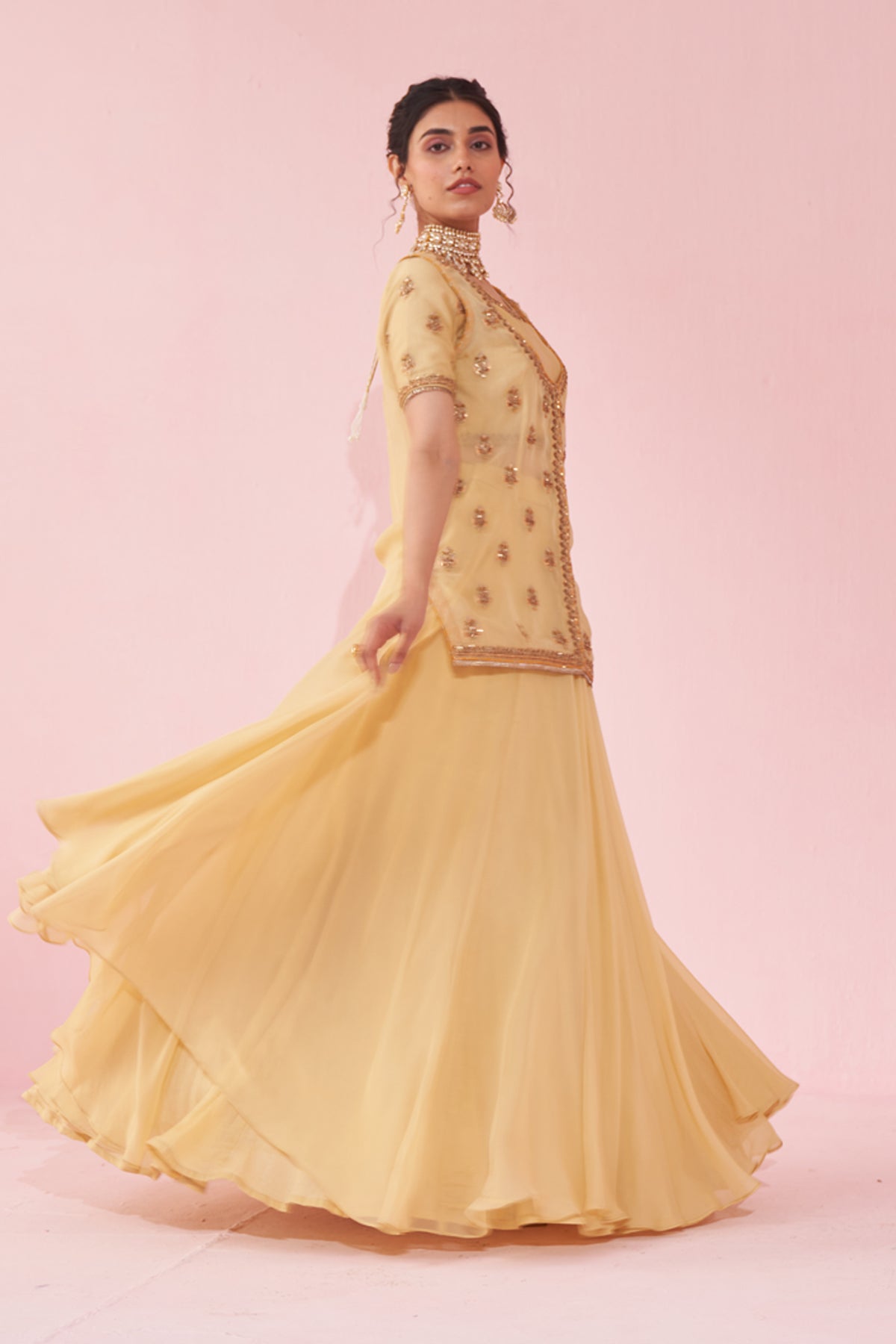 GULMOHAR YELLOW LEHENGA SET