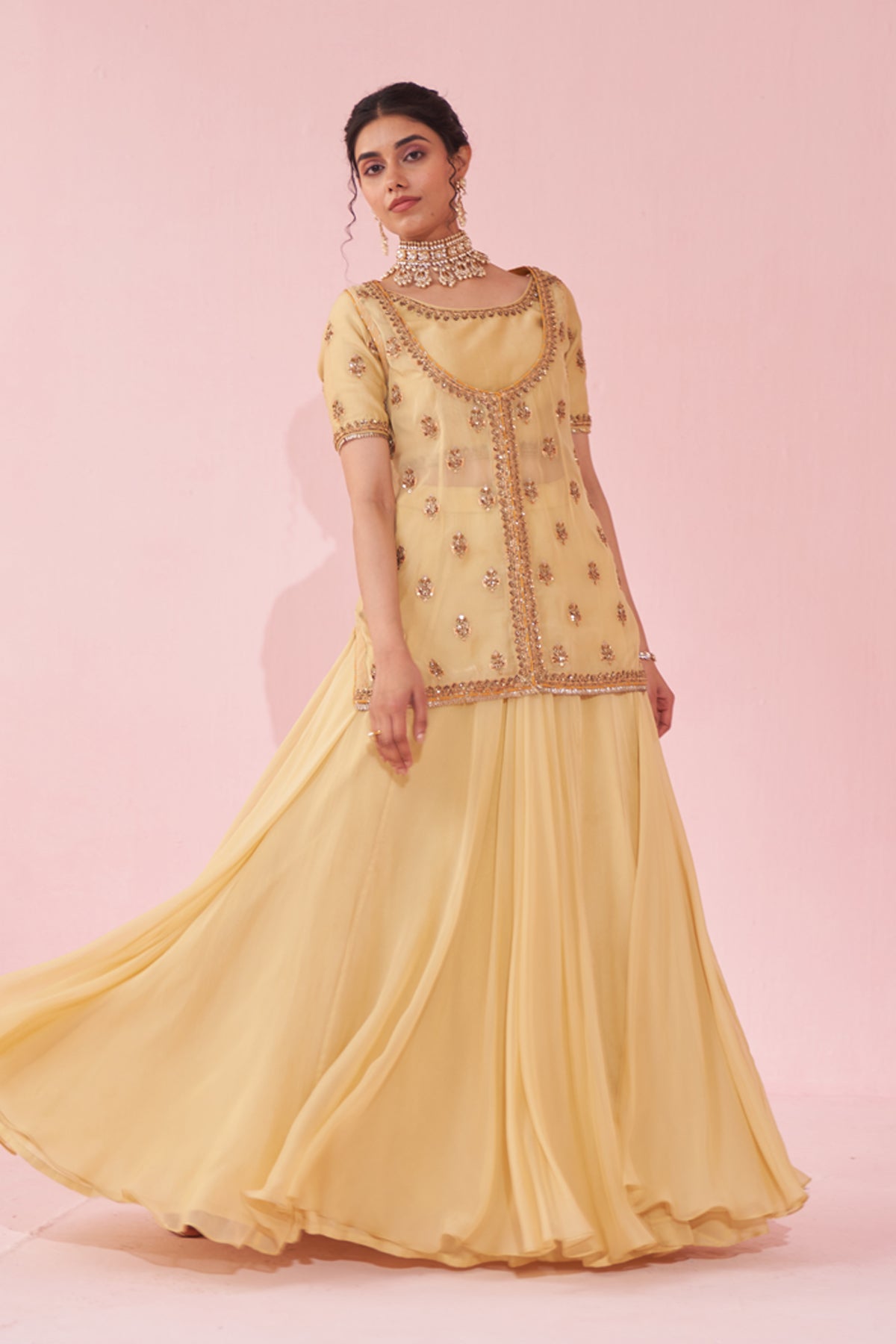 GULMOHAR YELLOW LEHENGA SET