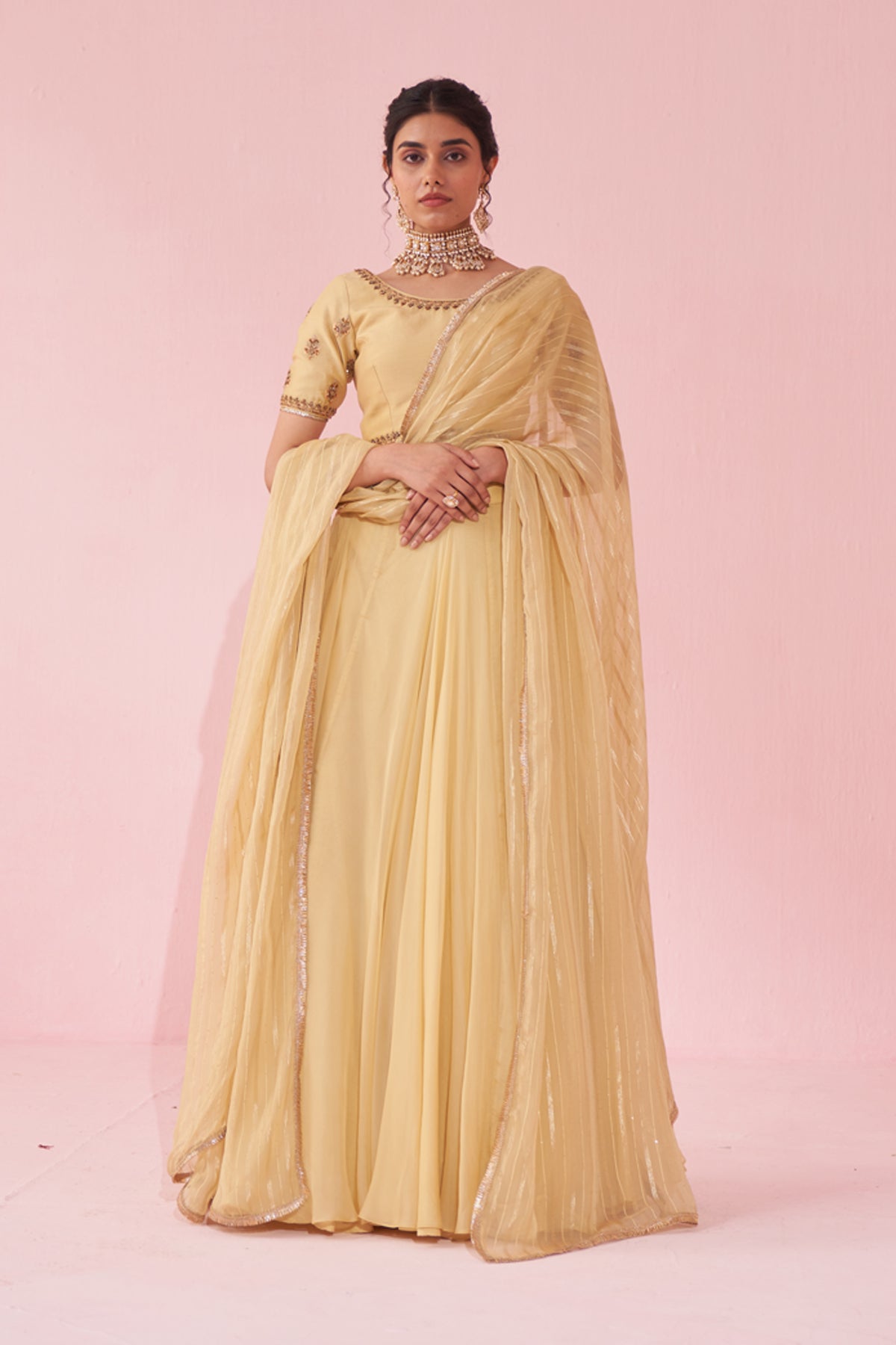 GULKAND YELLOW LEHENGA SET