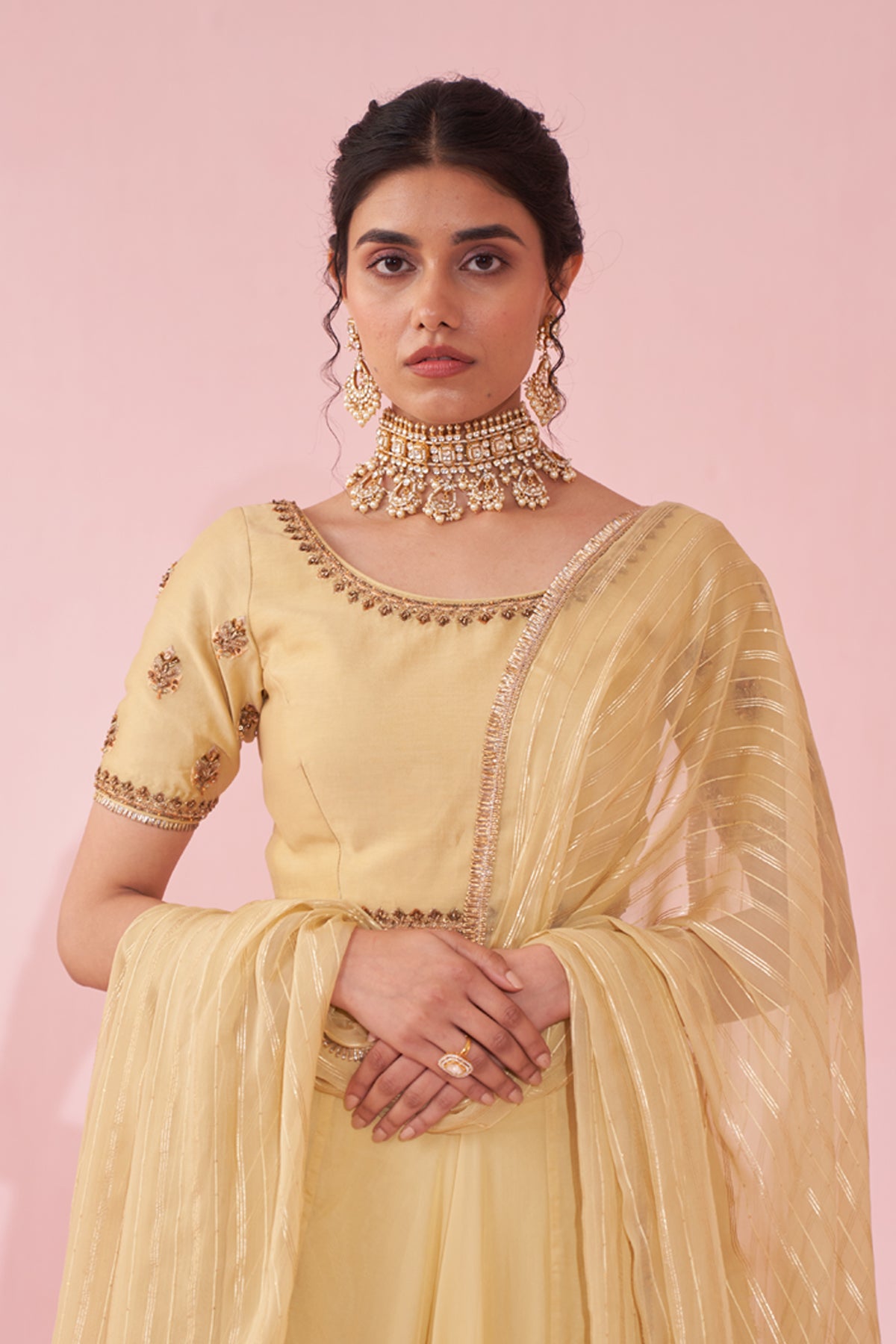 GULKAND YELLOW LEHENGA SET