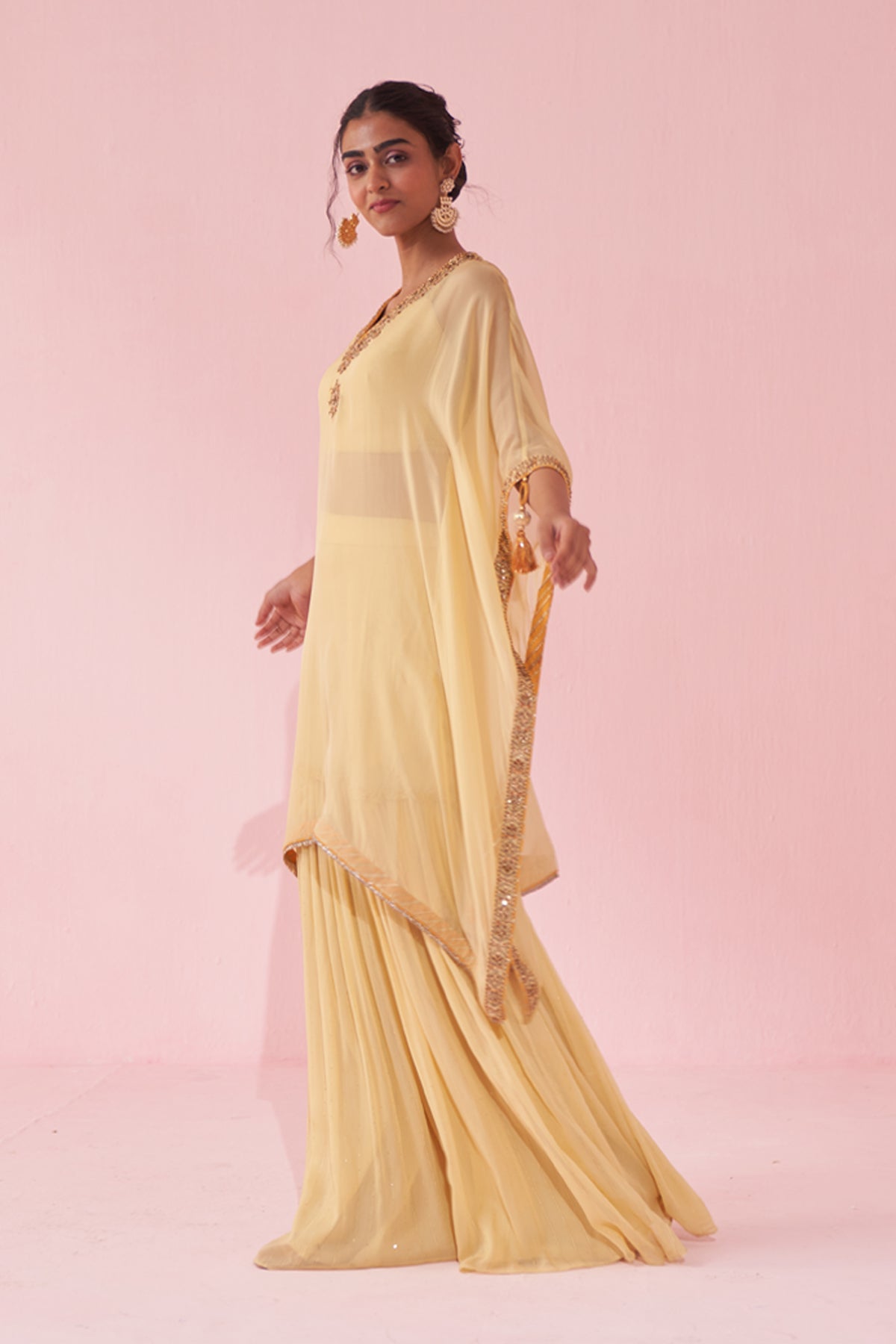 GULBAGH YELLOW KAFTAN SET