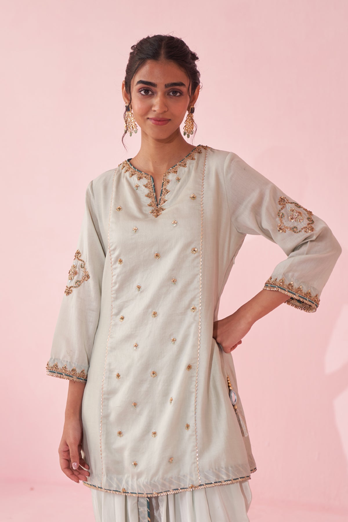 GEETA ICE BLUE KURTA SET