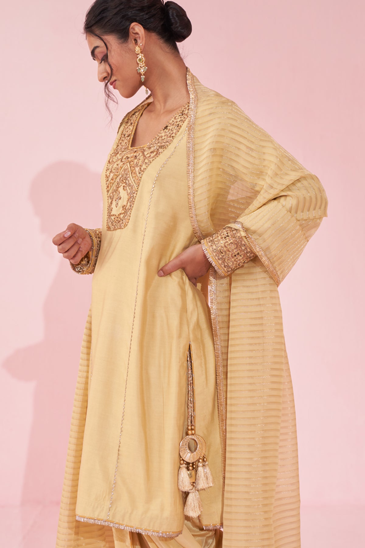 GULNAR YELLOW KURTA SET