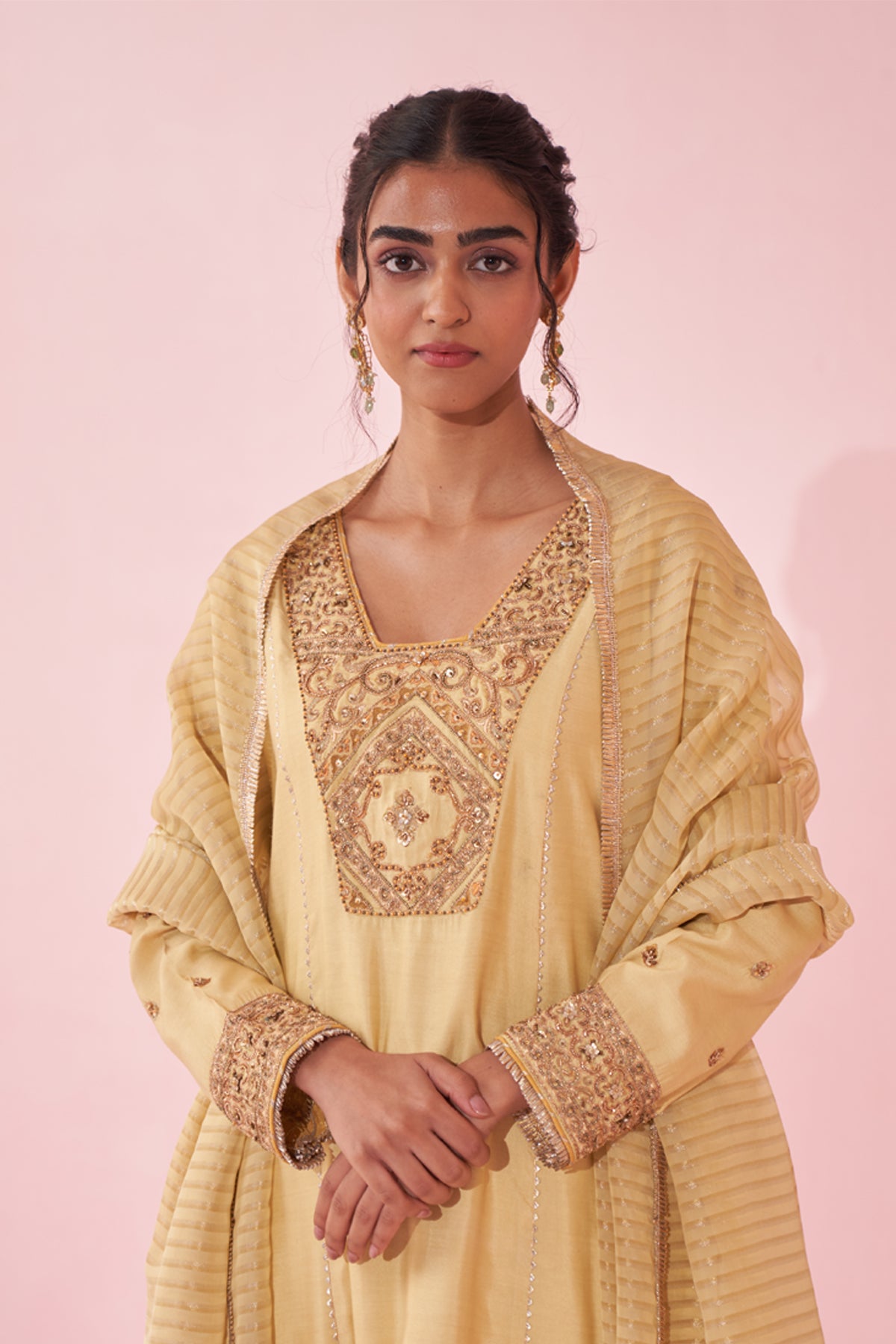 GULNAR YELLOW KURTA SET