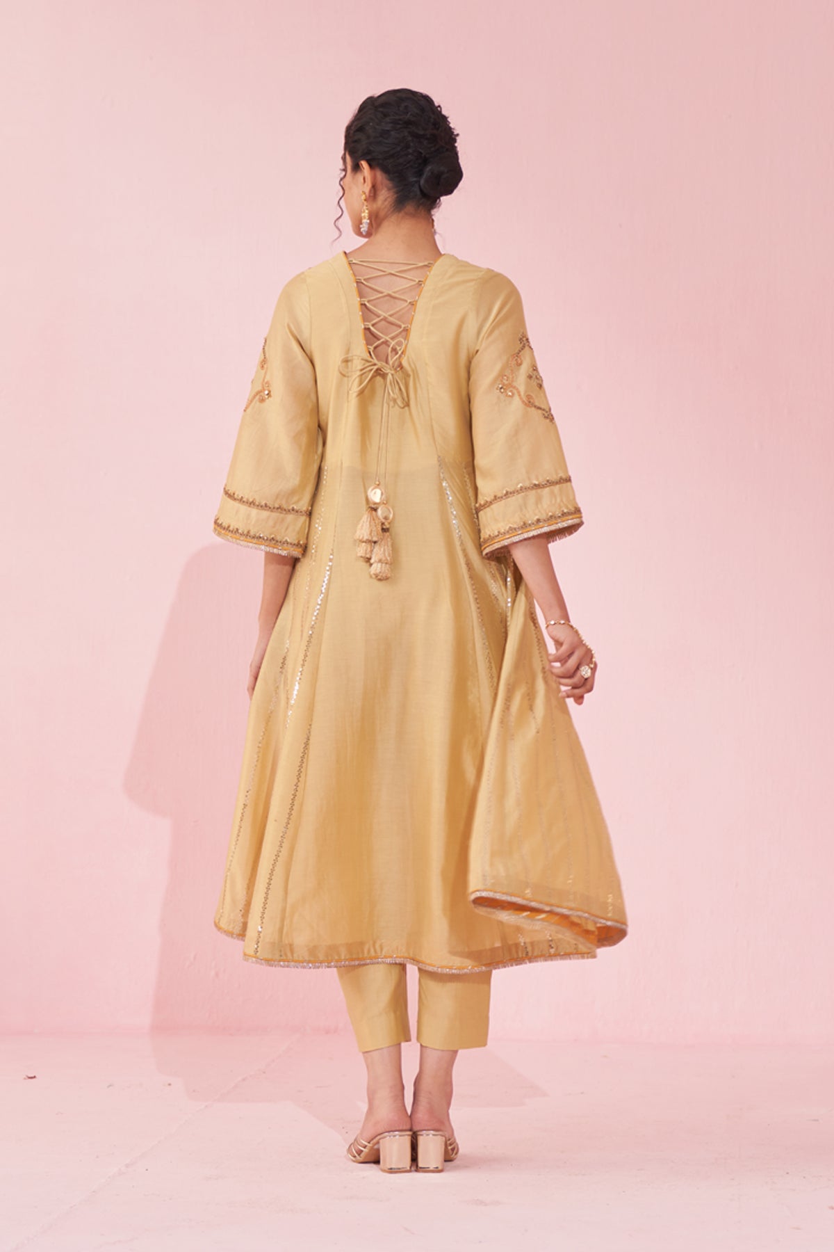 GULZAR YELLOW ANARKALI SET