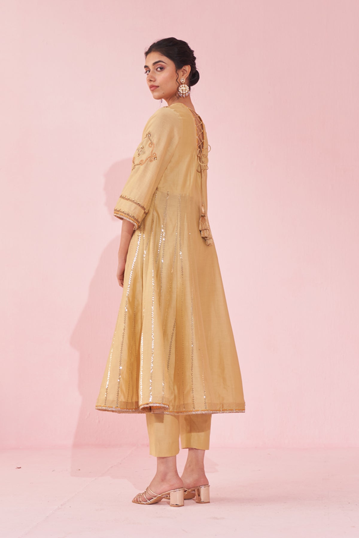 GULZAR YELLOW ANARKALI SET