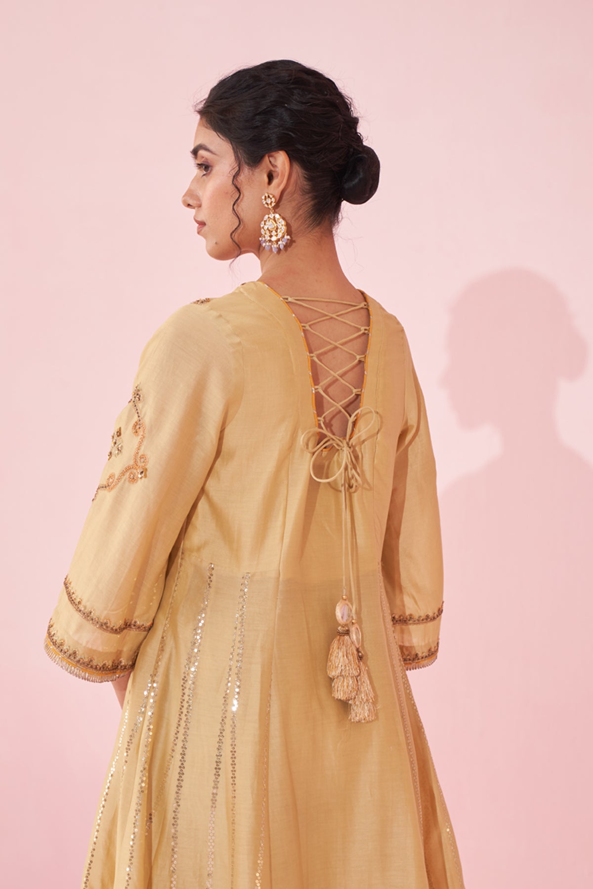 GULZAR YELLOW ANARKALI SET