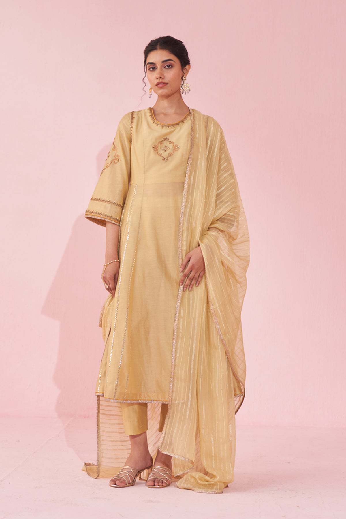 GULZAR YELLOW ANARKALI SET