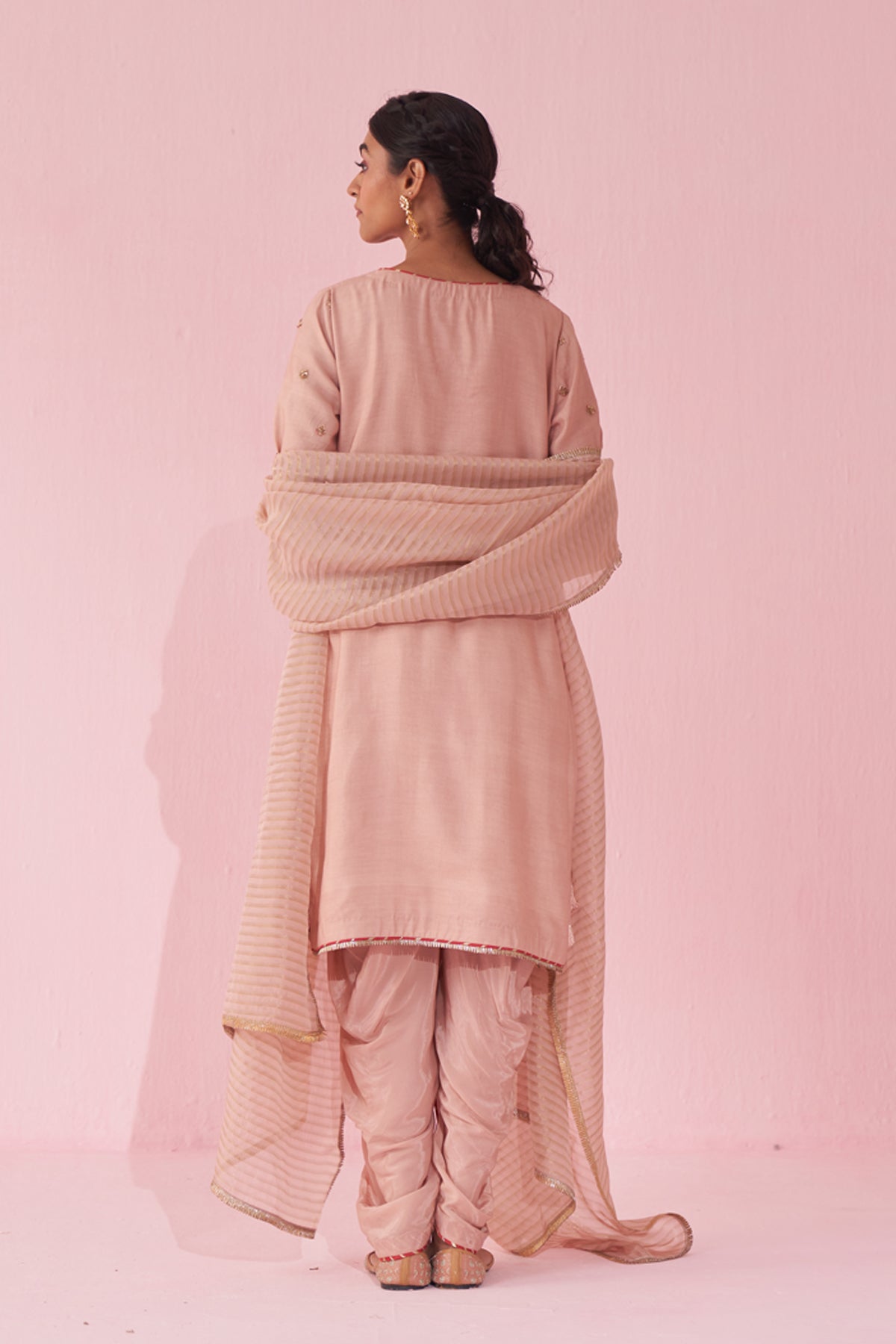 GULNAR BLUSH PINK KURTA SET