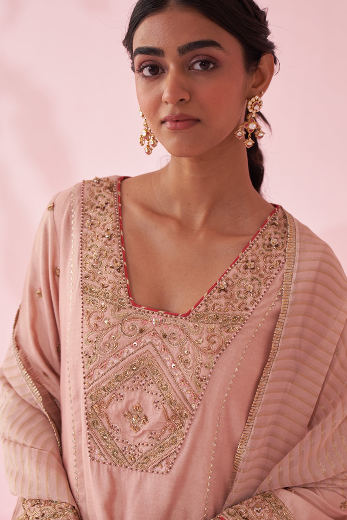 GULNAR BLUSH PINK KURTA SET