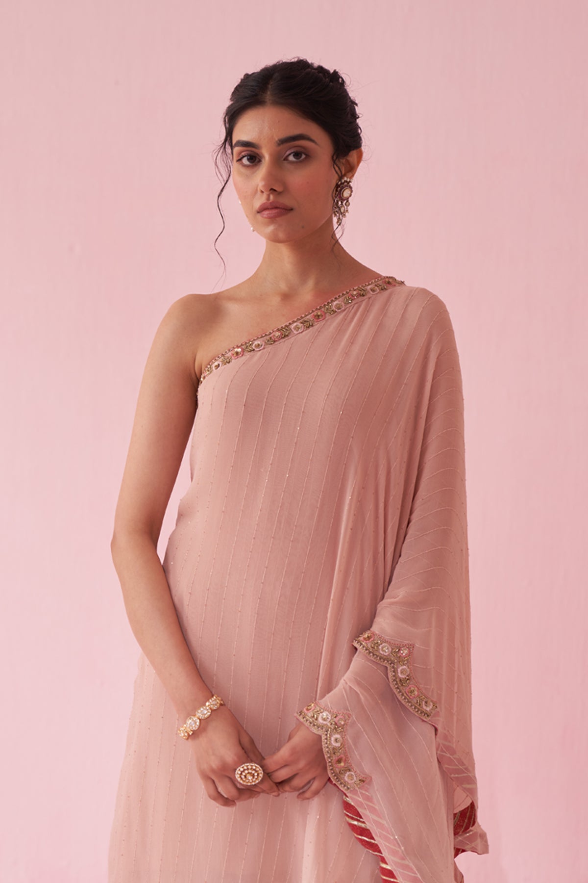 GULBANO BLUSH PINK SHARARA SET