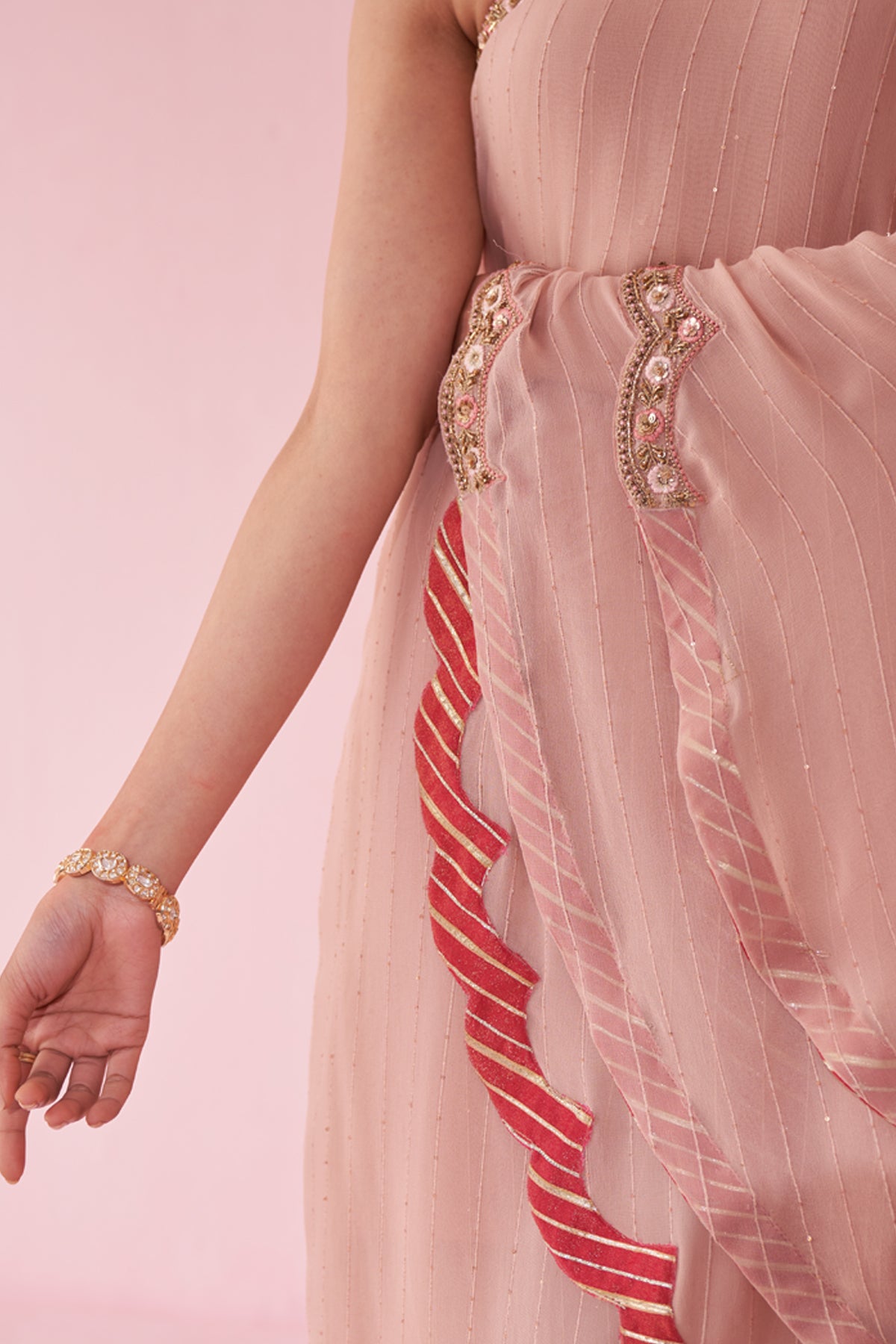 GULBANO BLUSH PINK SHARARA SET