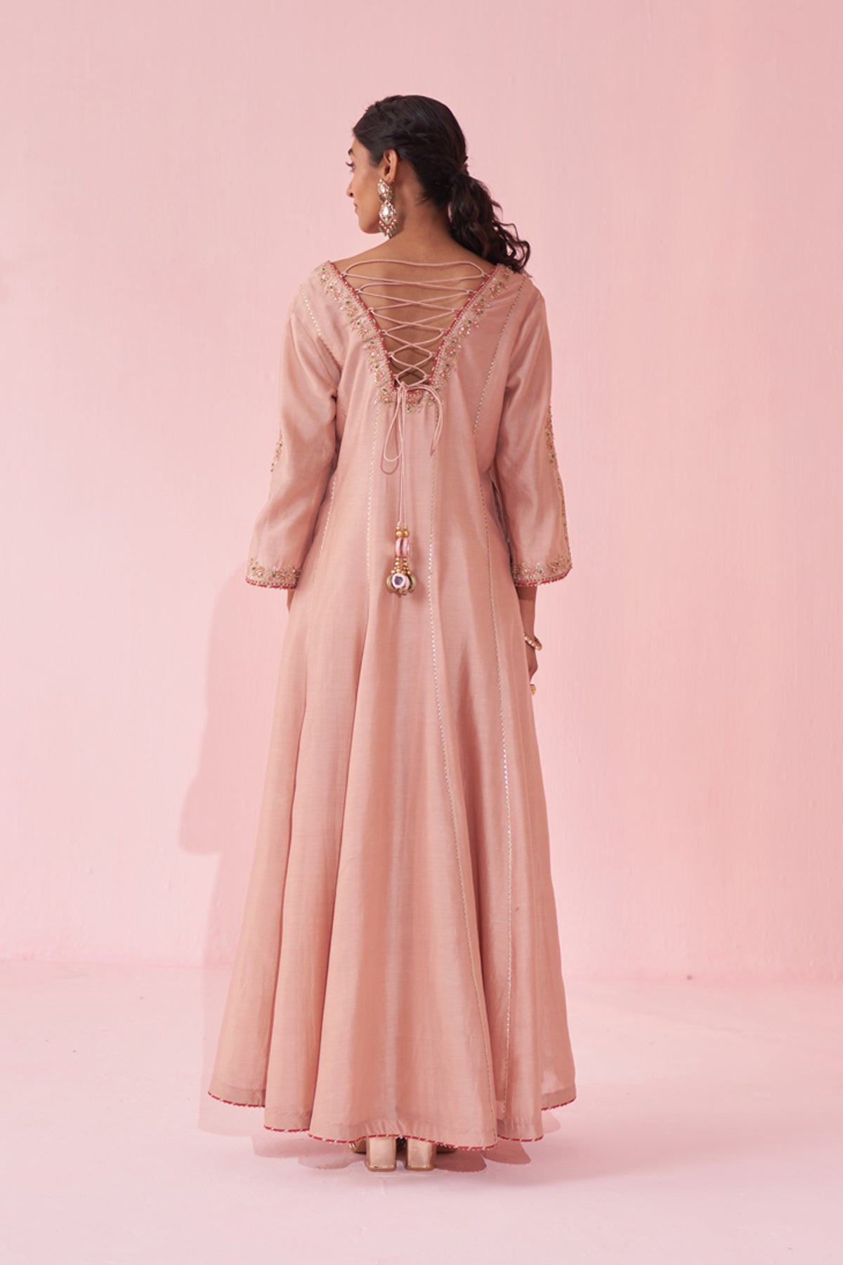 GAURI BLUSH PINK ANARKALI SET