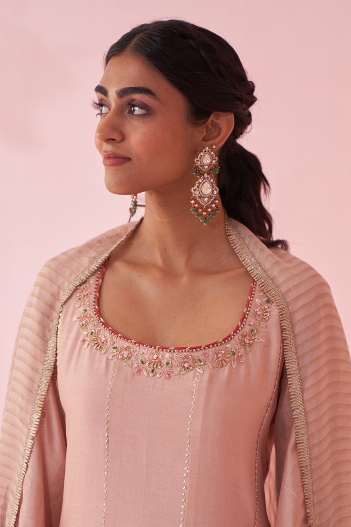 GAURI BLUSH PINK ANARKALI SET