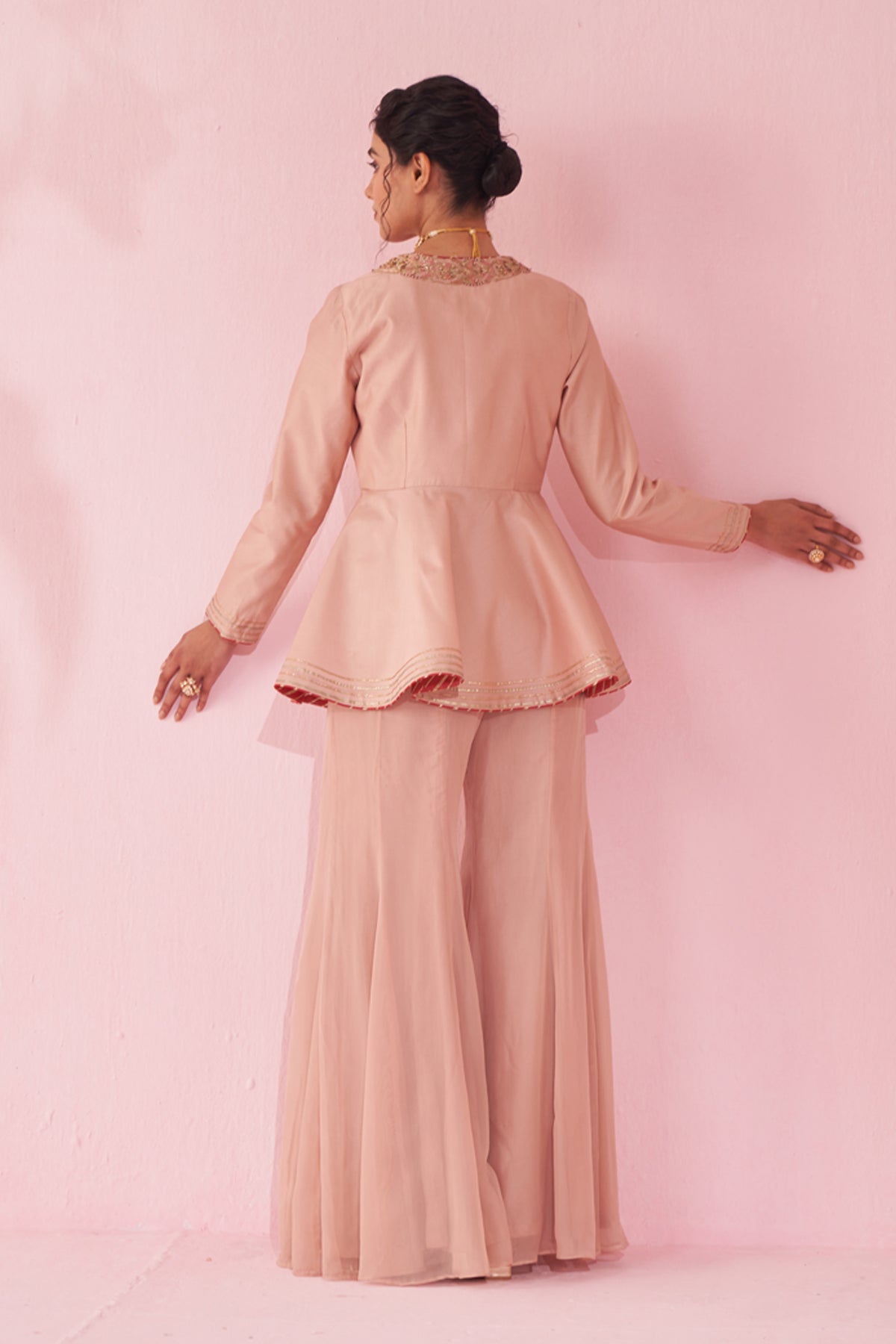 GUNGUN BLUSH PINK SHARARA SET