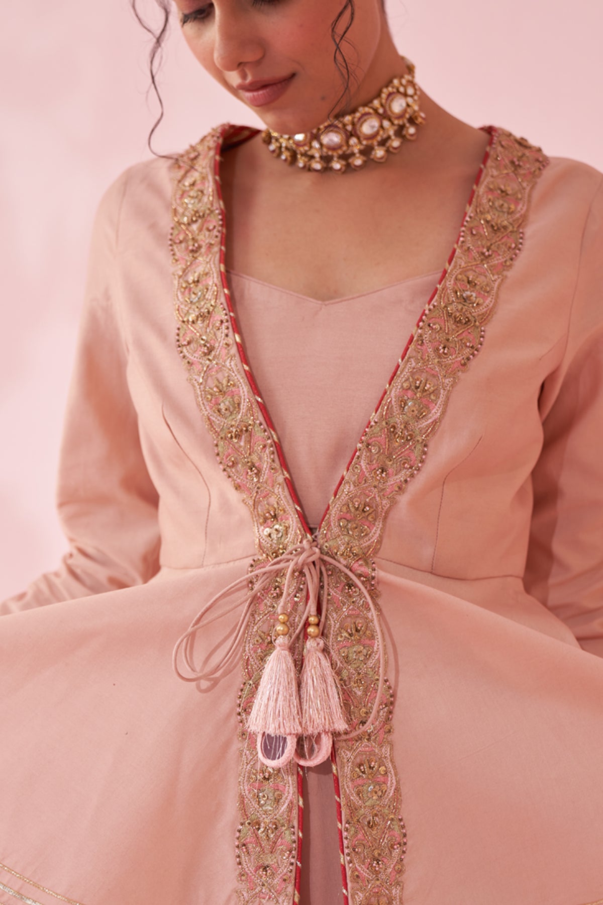 GUNGUN BLUSH PINK SHARARA SET