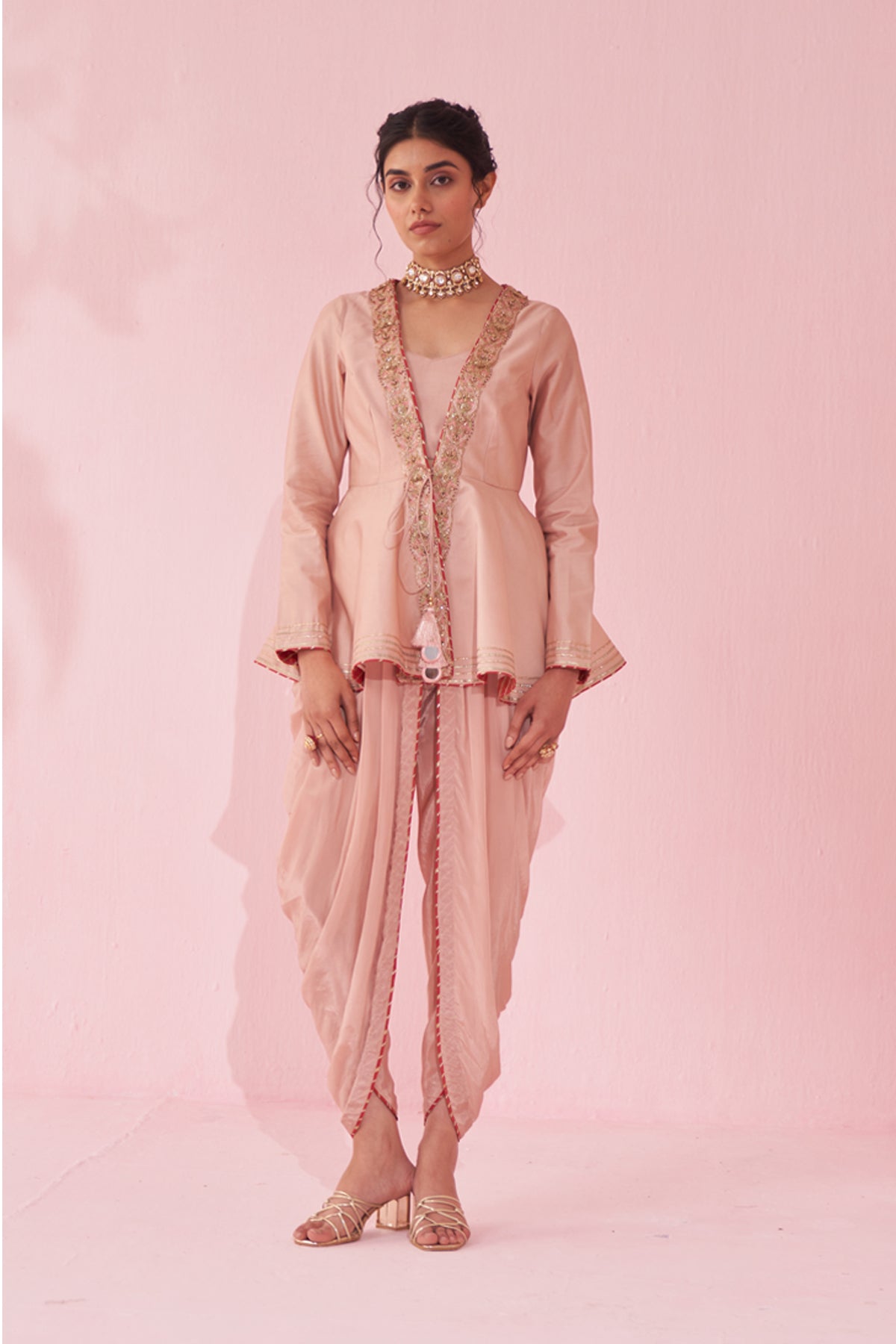 GULNAZ BLUSH PINK KURTA SET