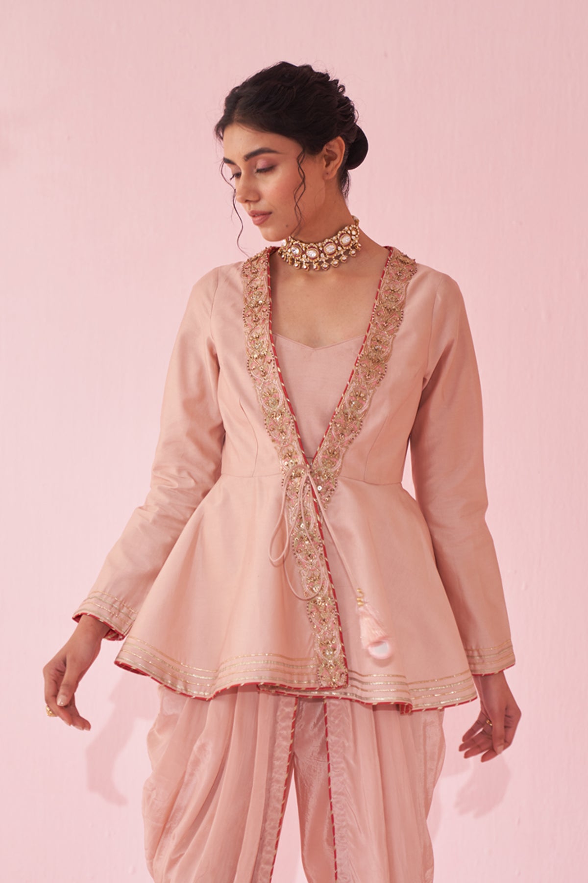 GULNAZ BLUSH PINK KURTA SET