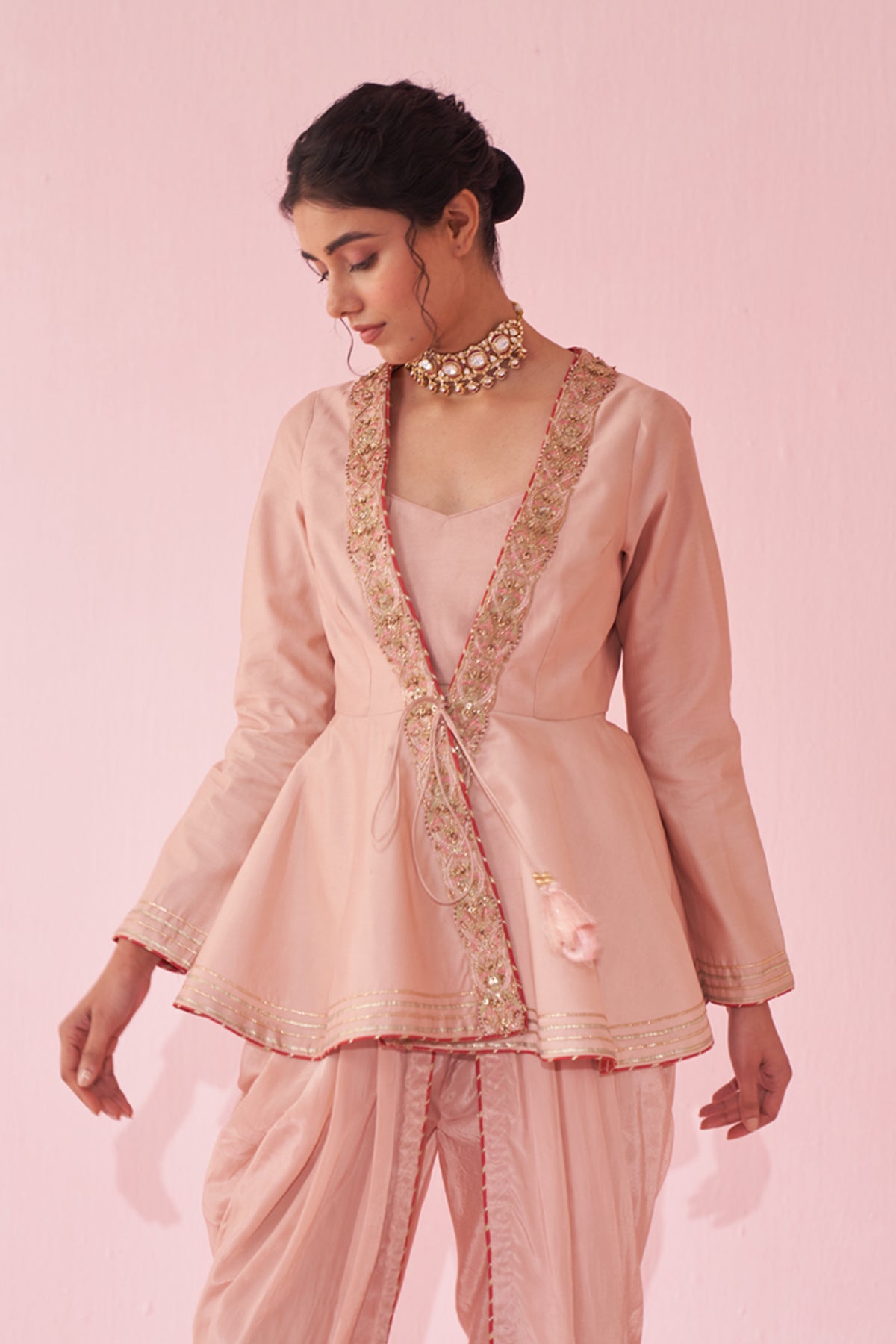 GULNAZ BLUSH PINK KURTA SET