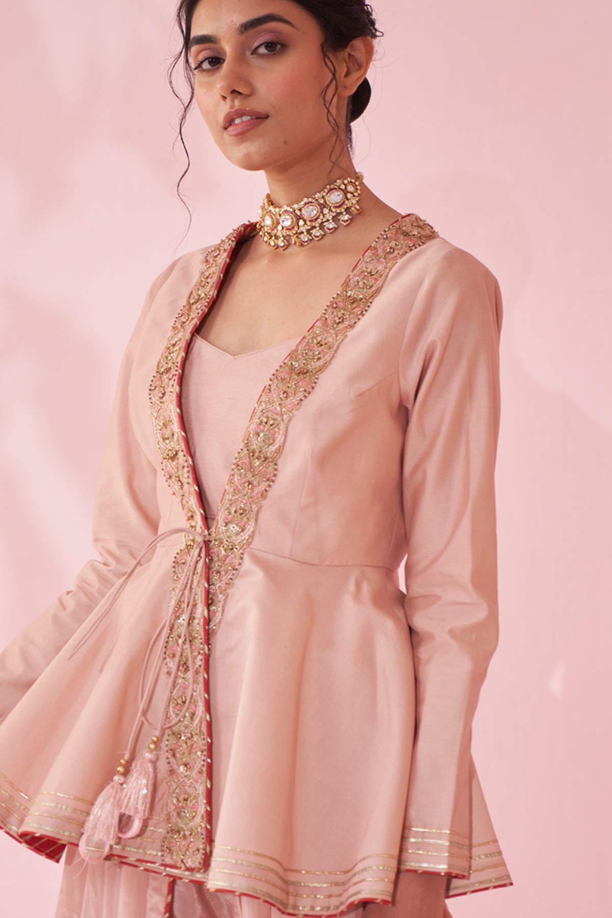 GULNAZ BLUSH PINK KURTA SET