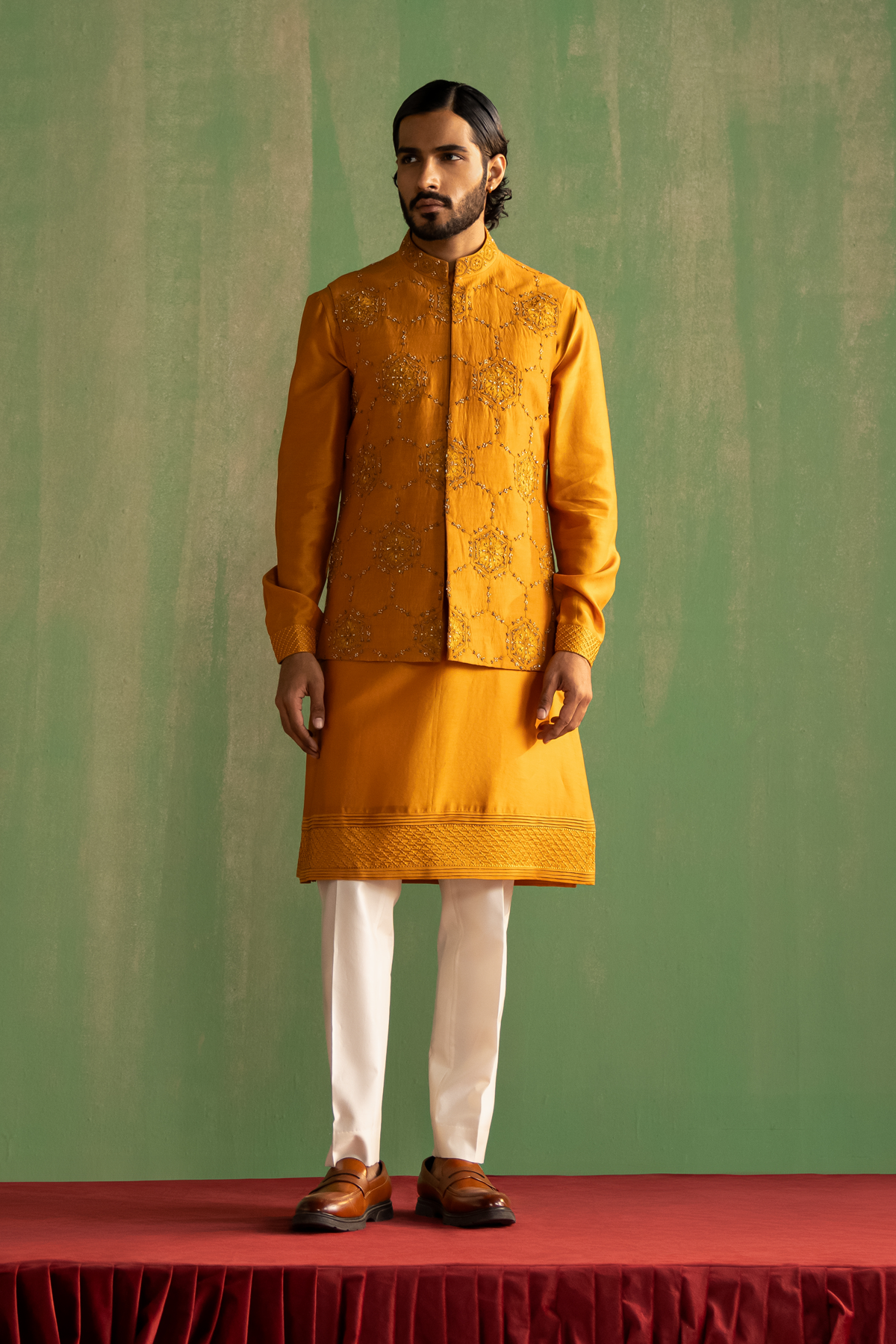 DARSH YELLOW BUNDI SET