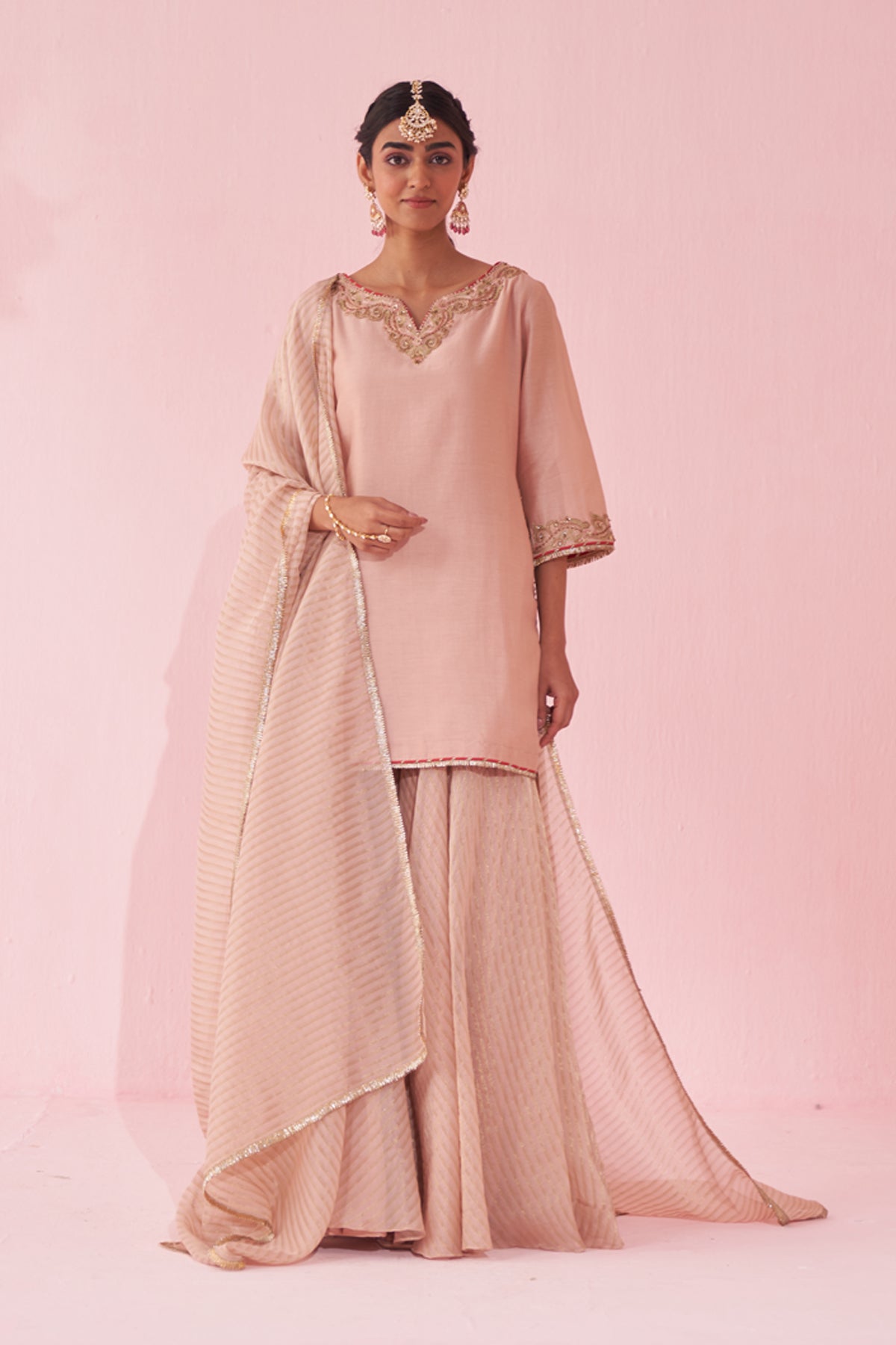 Blush Pink Sharara Set