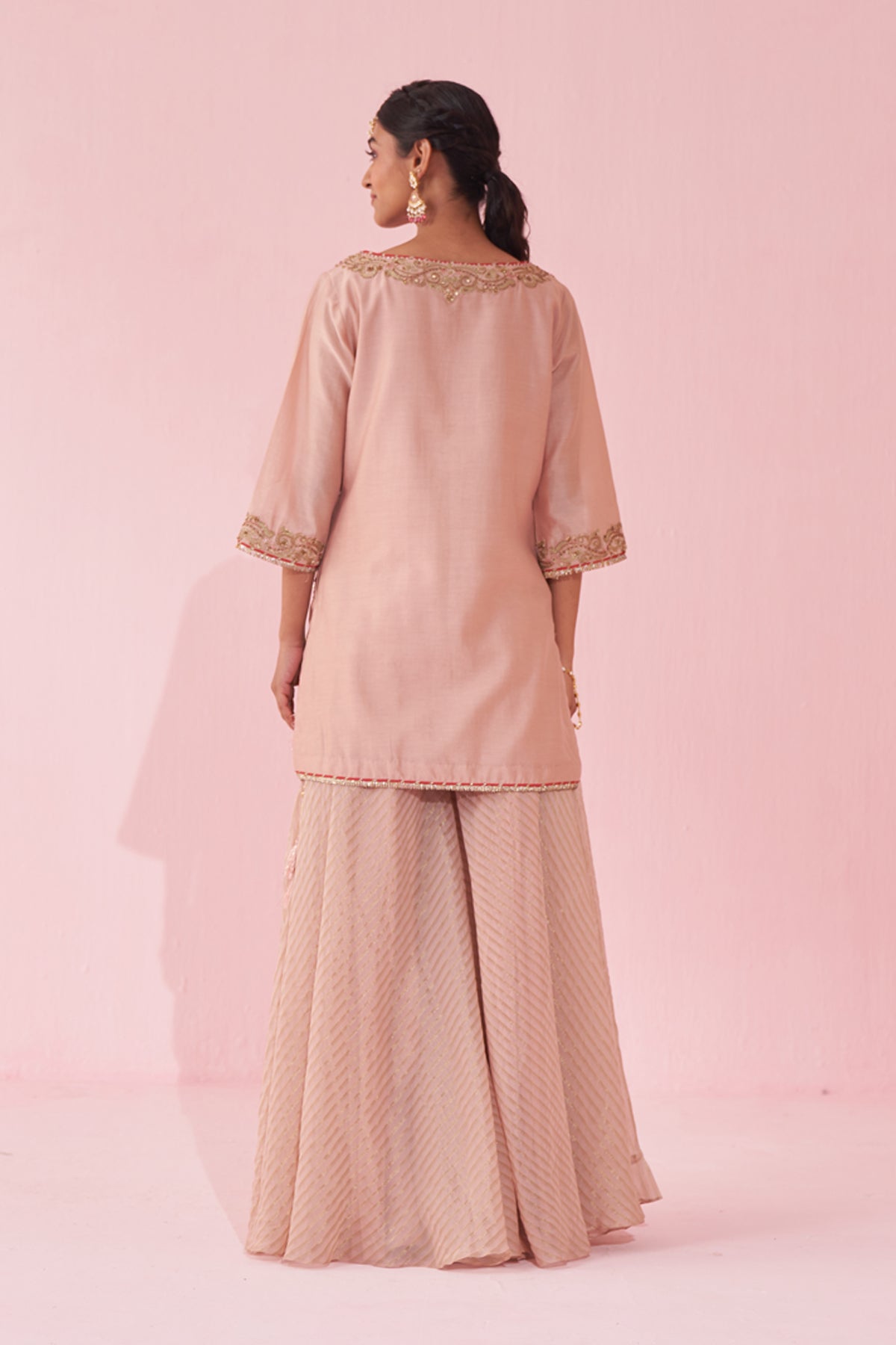 Blush Pink Sharara Set