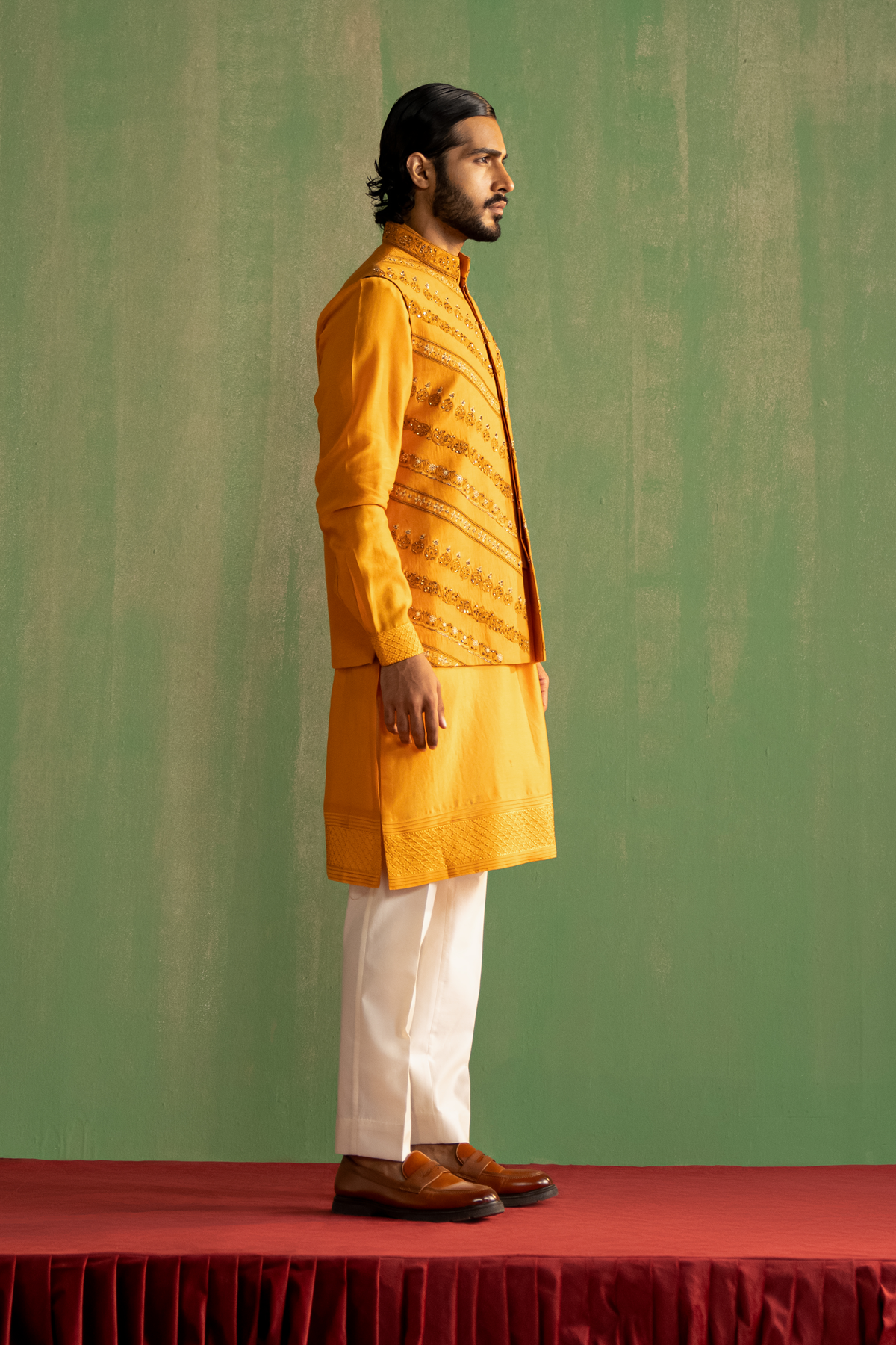 AARAV YELLOW BUNDI SET