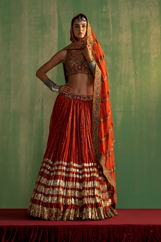 YASHVI RUST LEHENGA SET