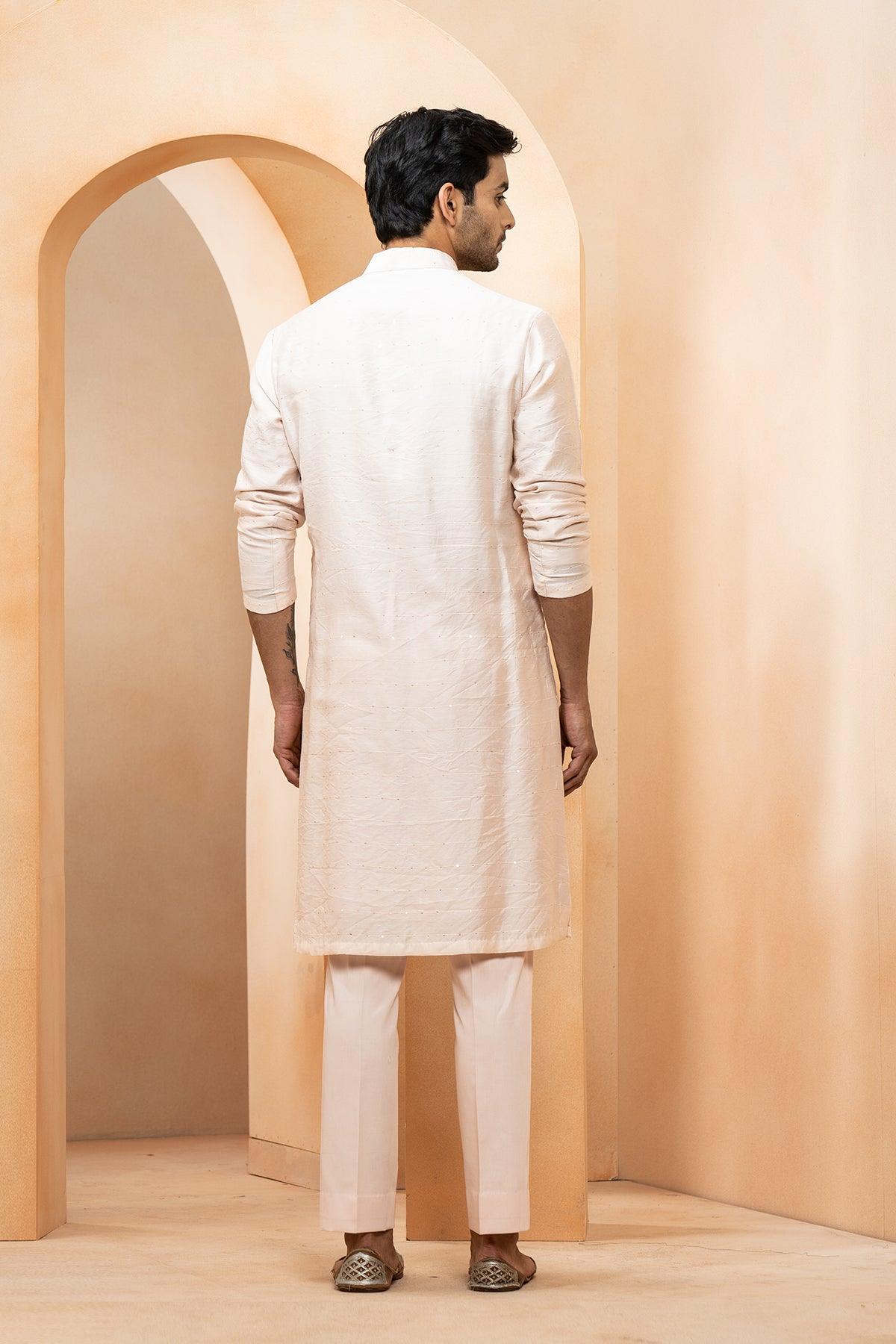 Buy Magenta 2-Piece Ethnic Suit for Men by KISAH Online | Ajio.com