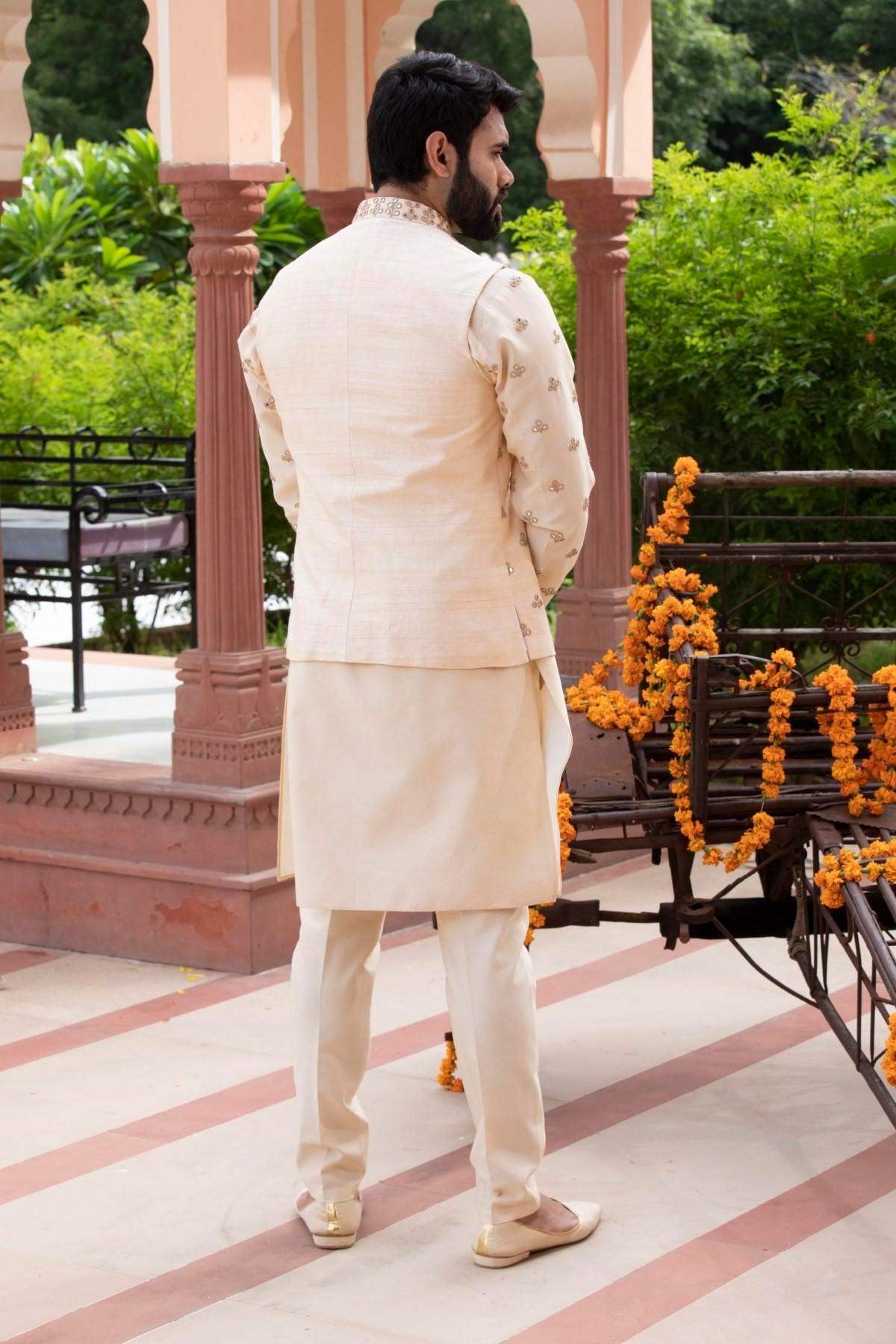 Nehru Jacket Online | Buy Modi Jacket Online In India | Rajubhai  Hargovindas SizeKurta 40 Color Beige