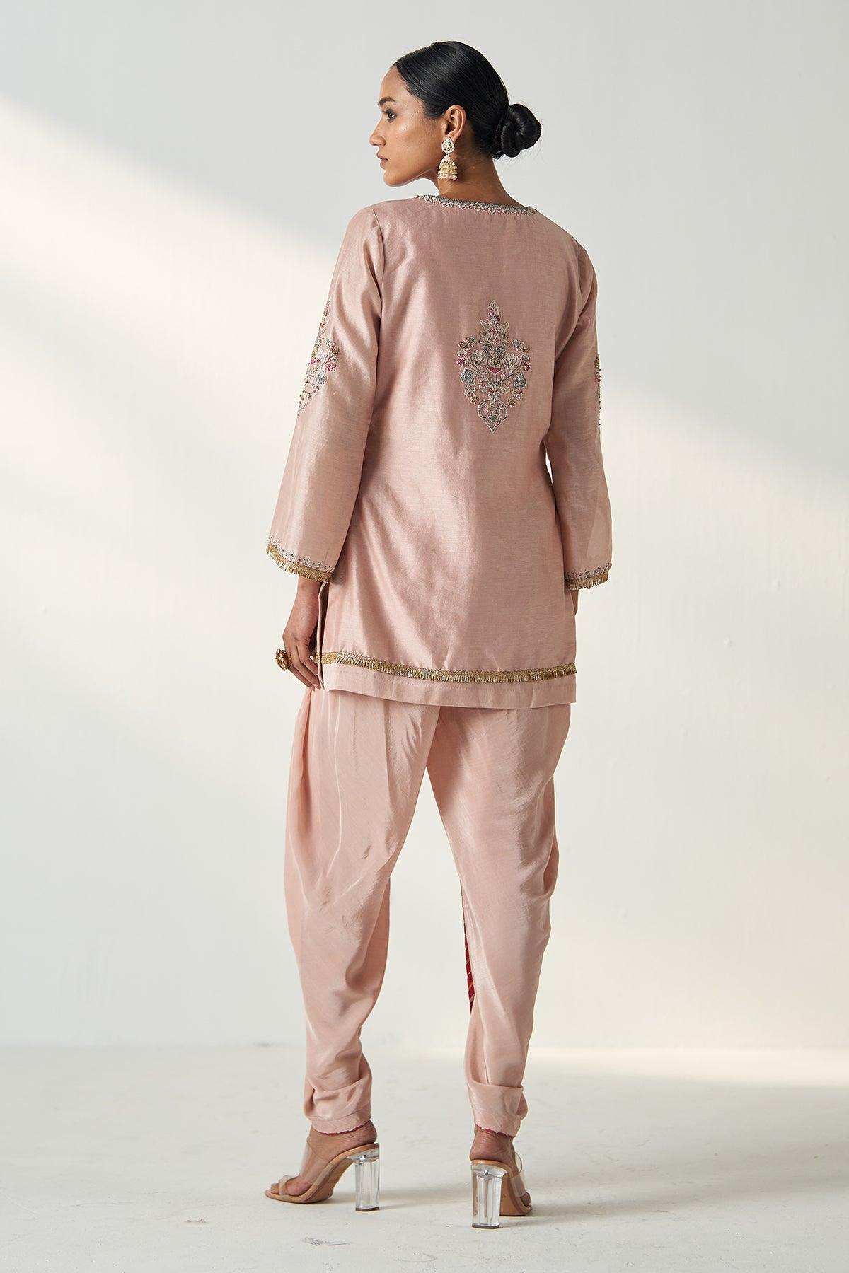 PIHU BLUSH PINK TULIP PANT SET - Studio Bagechaa