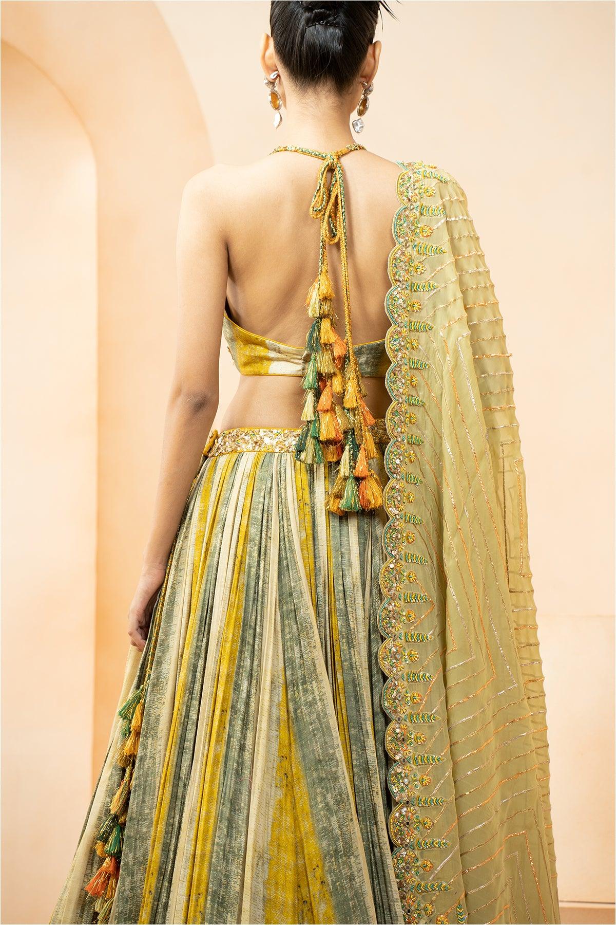 Nayaab Exquisite Silk Lehenga With Embroidered Dupatta - Studio Bagechaa