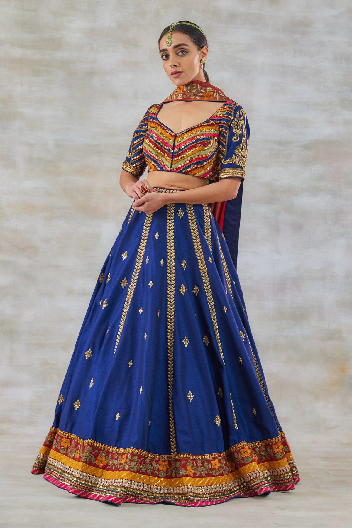 Ria Malhotra in Aprajita Aari and Resham Embroidery Lehenga - Studio Bagechaa