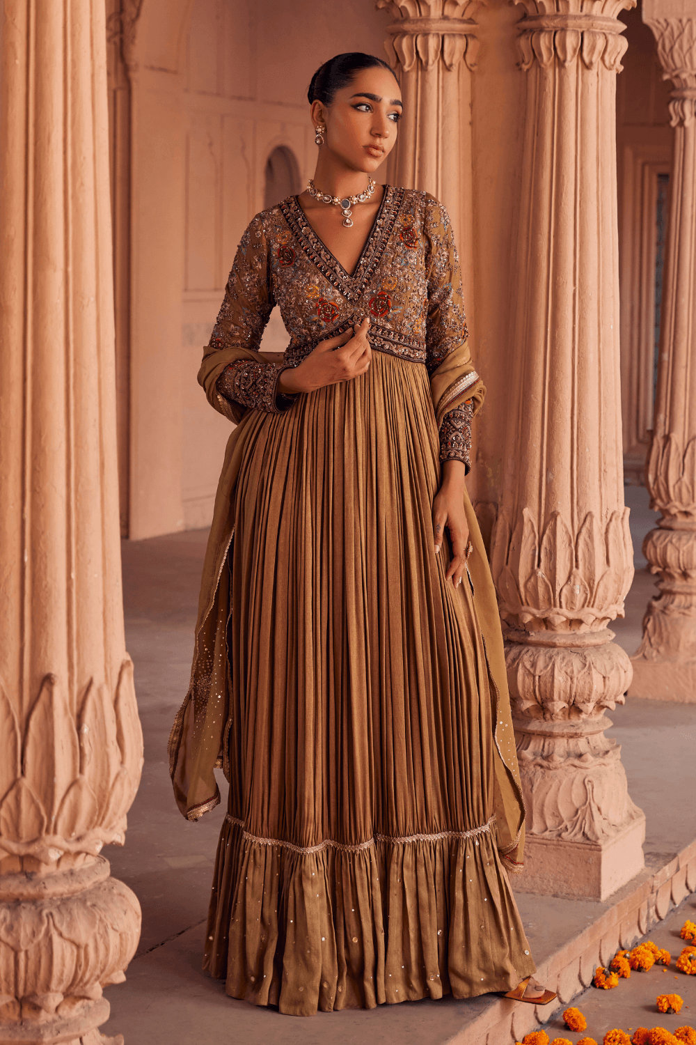 Anarkali dress from silk 2025 sarees