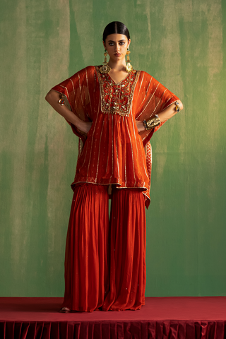 NYLA RUST KAFTAN SET