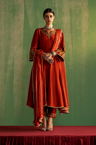 AMARA RUST ANARKALI SET