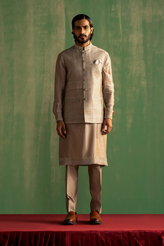 SAMARTH GREY BUNDI SET