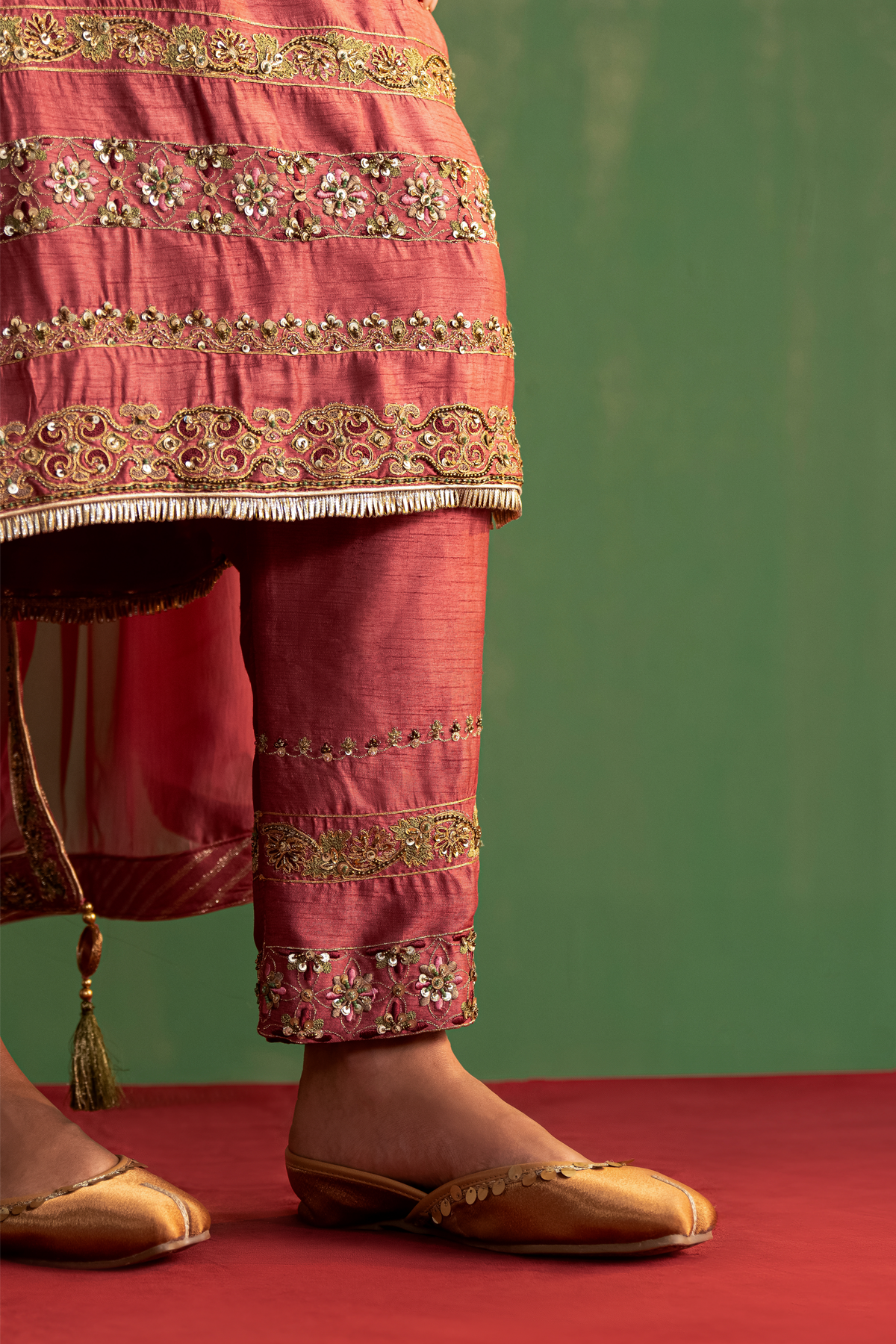 PRISHA MAUVE PINK KURTA PANT SET